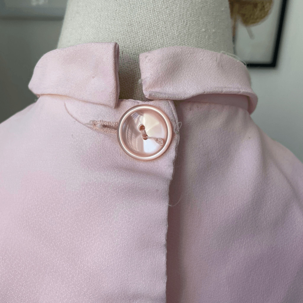Vintage 60s Red Velveteen Shift Dress Pink Cropped Blouse XS