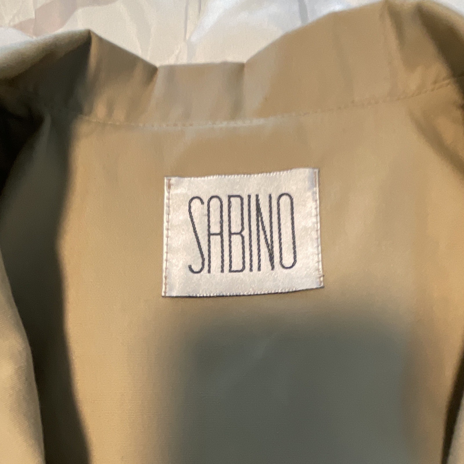 VTG 80’s SABINO Women’s Beige Blazer Jacket Size 12 3/4 Sleeve Button Pockets