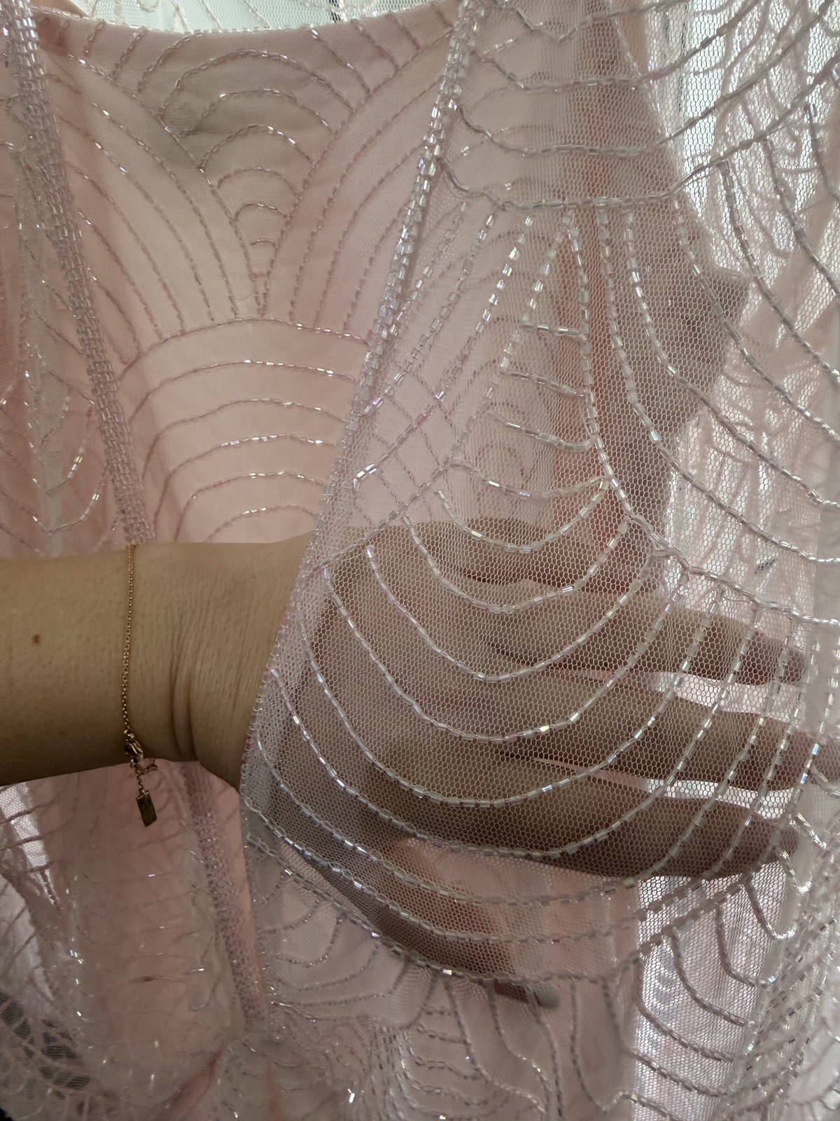 VTG Judith Ann Creations Beaded Sequin Dress/Overlay