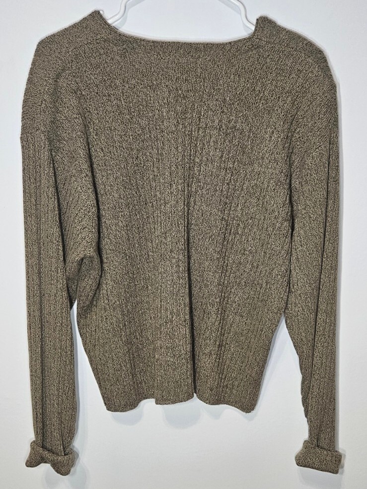 Vintage Robert Scott Ltd Brown Sweater XL Detachable Shoulder Pads B9