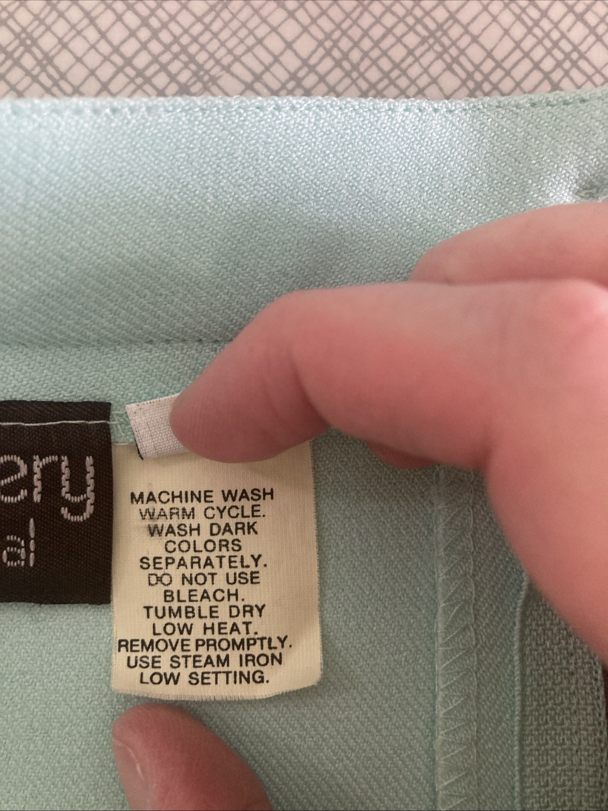 Vtg 80s Haberdashery by Personal Mint Green Pleated Midi Skirt Elastic Waist 12