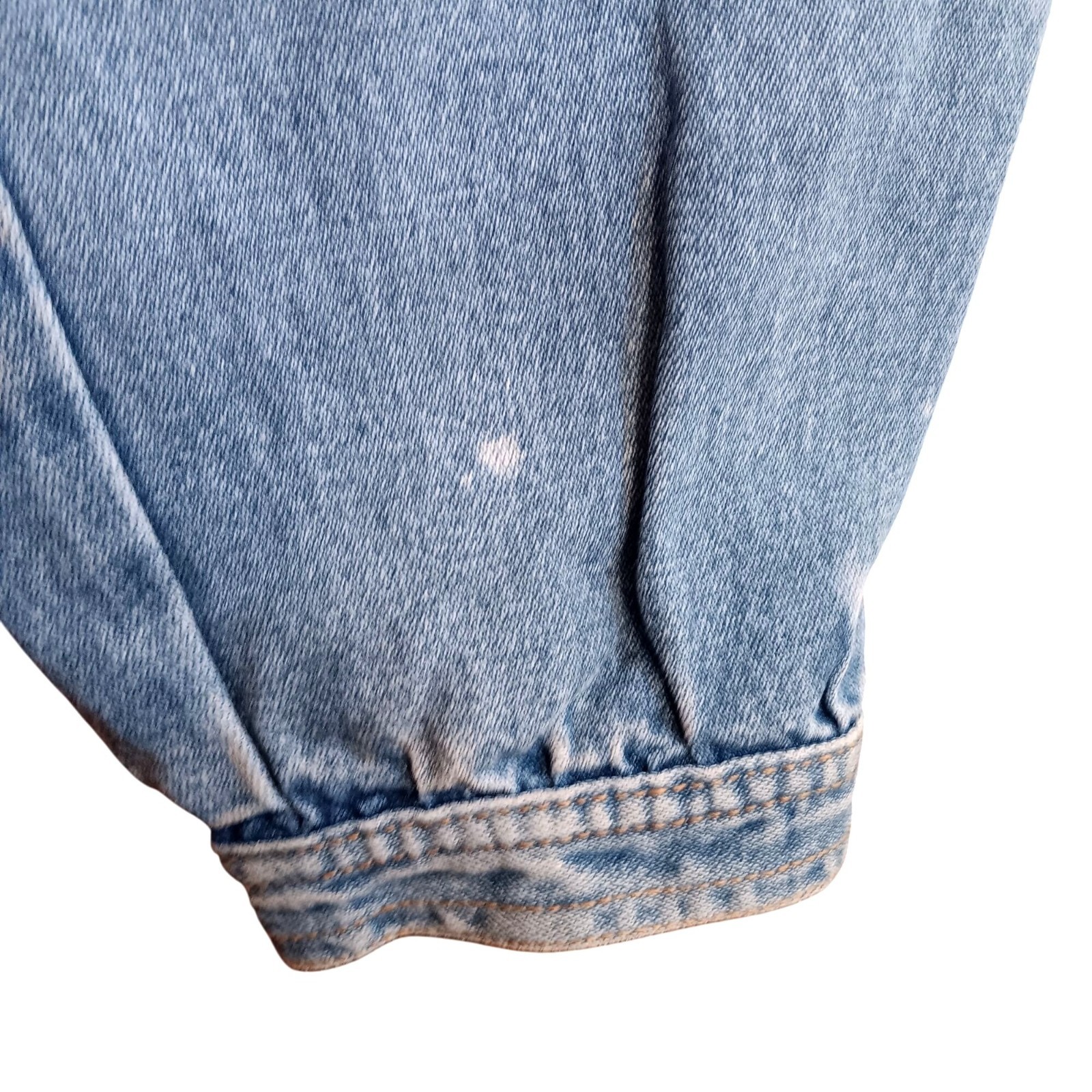 True Vintage 80s Cargo Jeans 11 29×32 Snap Cuffs Distress Pentimento Brittania