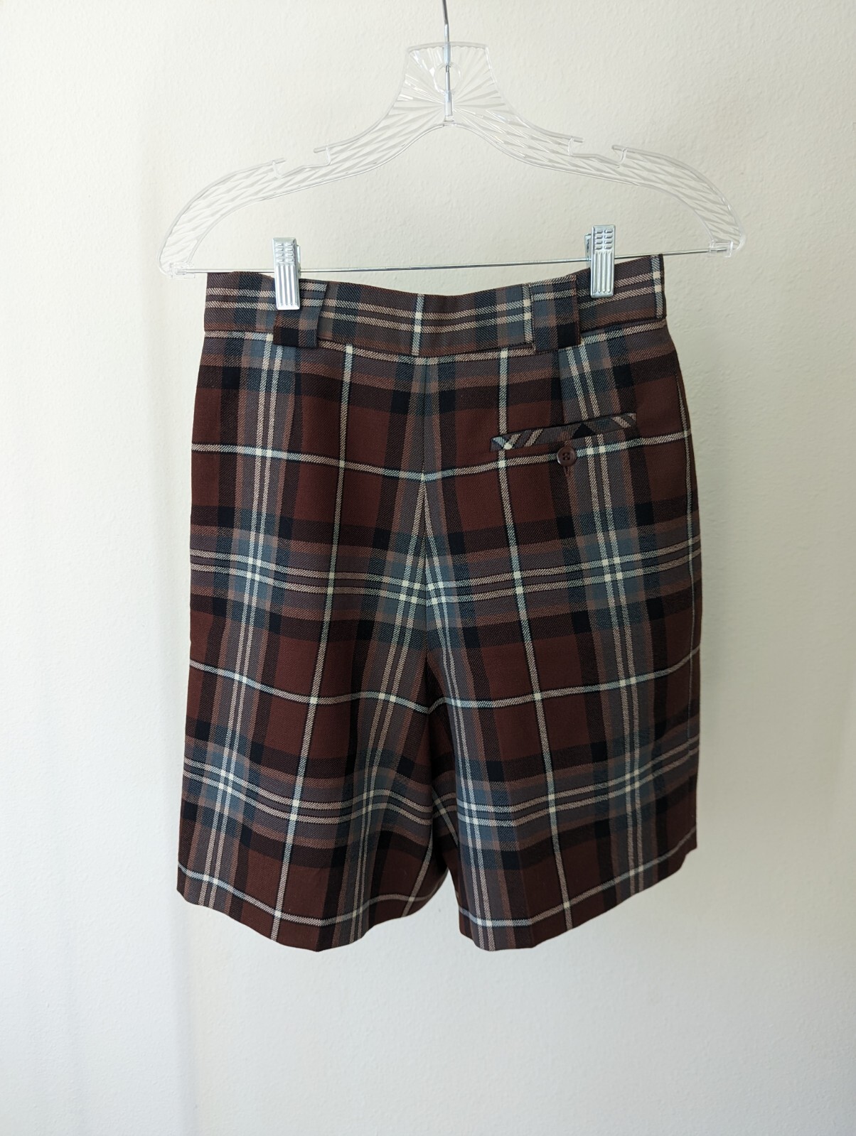 Vintage Giorgio S’ant Angelo Wool Checked Shorts Excellent Condition
