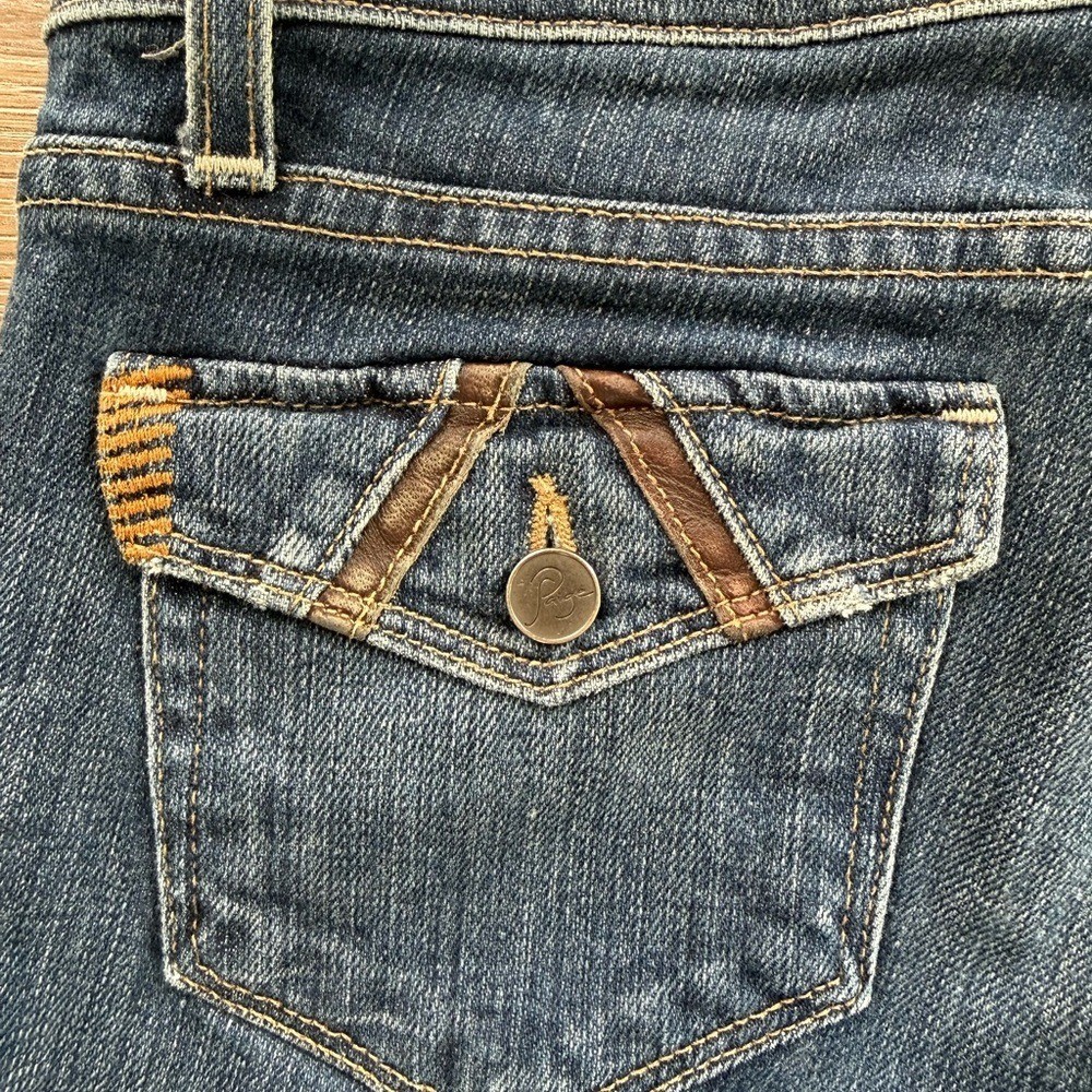 PAIGE Vintage Fairfax Blue Washed Flare Jeans sz 25- Y2K