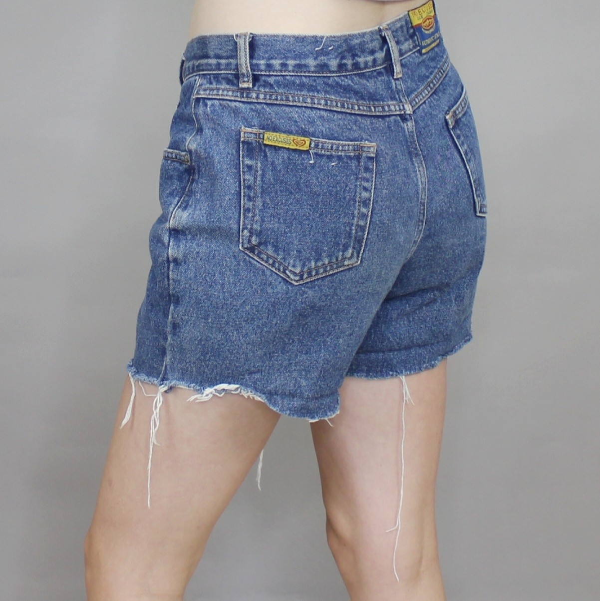 Vintage 90s Denim Cut off Shorts by No Excuses Blue Jeans