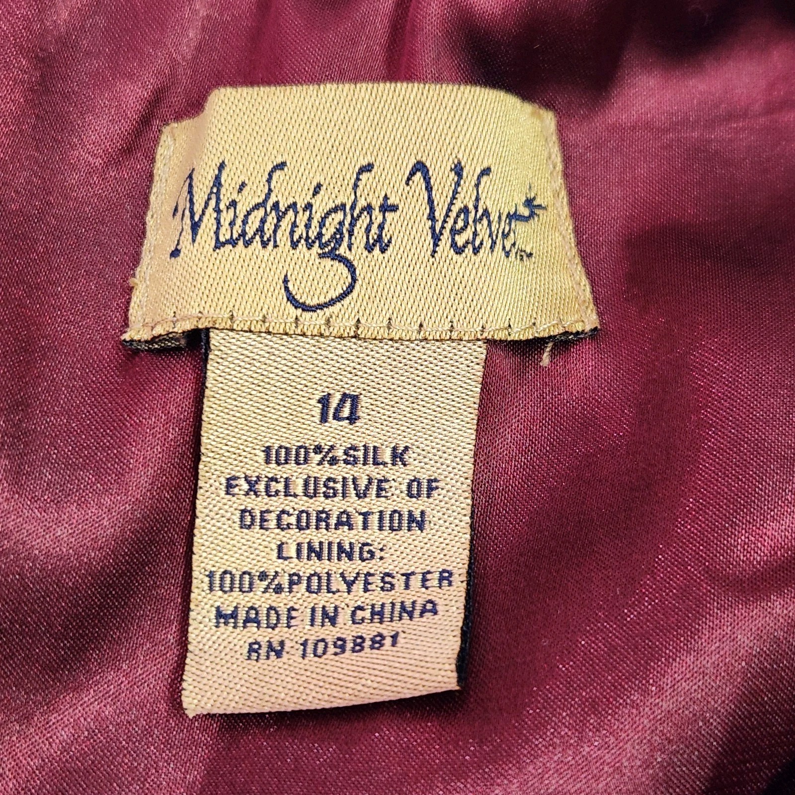 Vintage/Y2K Midnight Velvet Burgundy 100% Silk Halter Midi Dress Fairy Whimsical