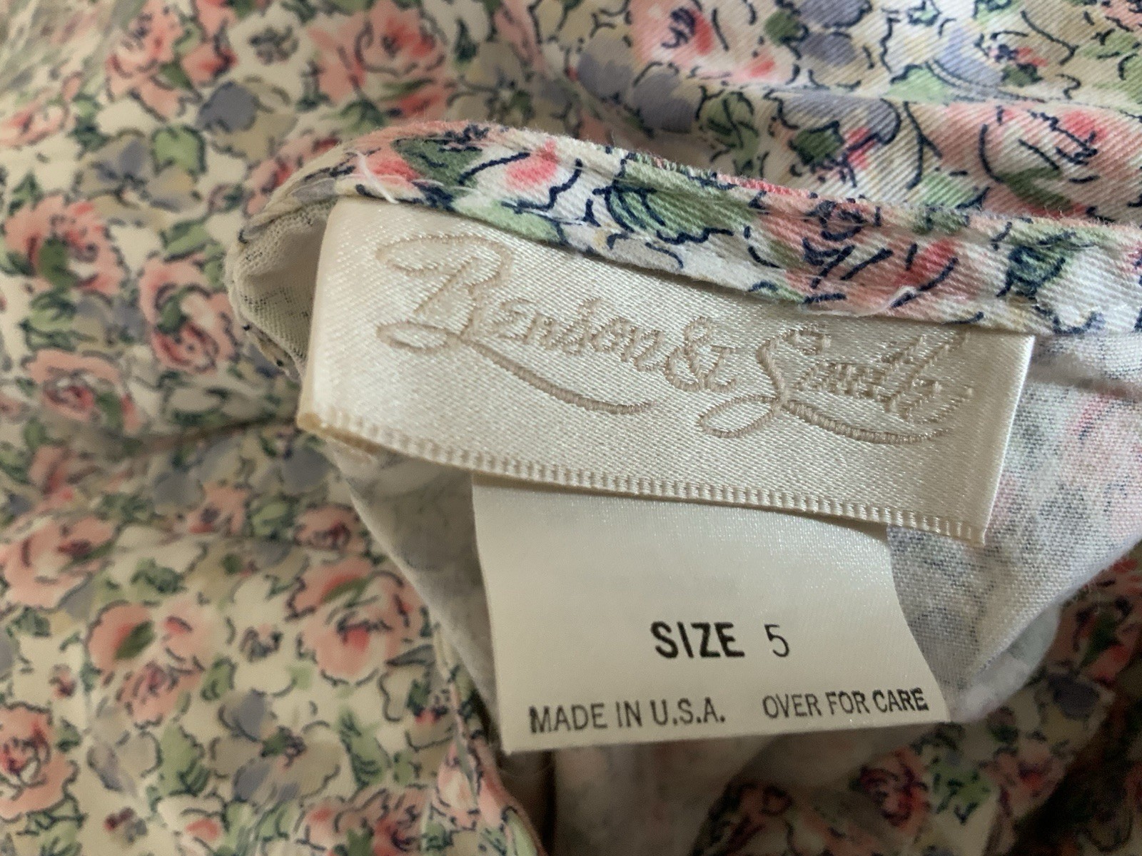 VTG 80s Benson & Smith Two Piece Blazer Skirt Set Floral Print Womens Size 5