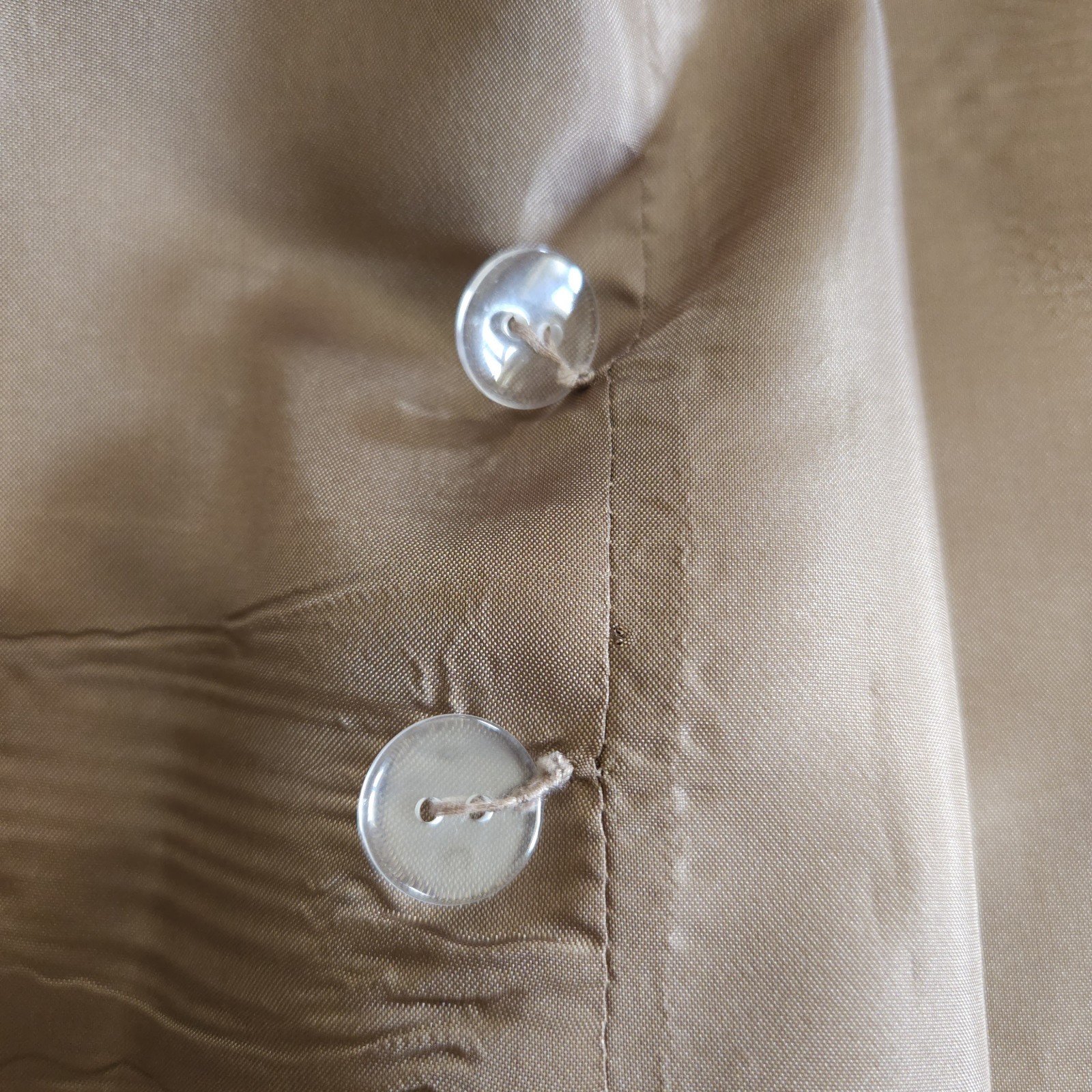 Vintage Alex Evenings Iridescent Taupe Purple Taffeta Wrap Blouse Top Size Small
