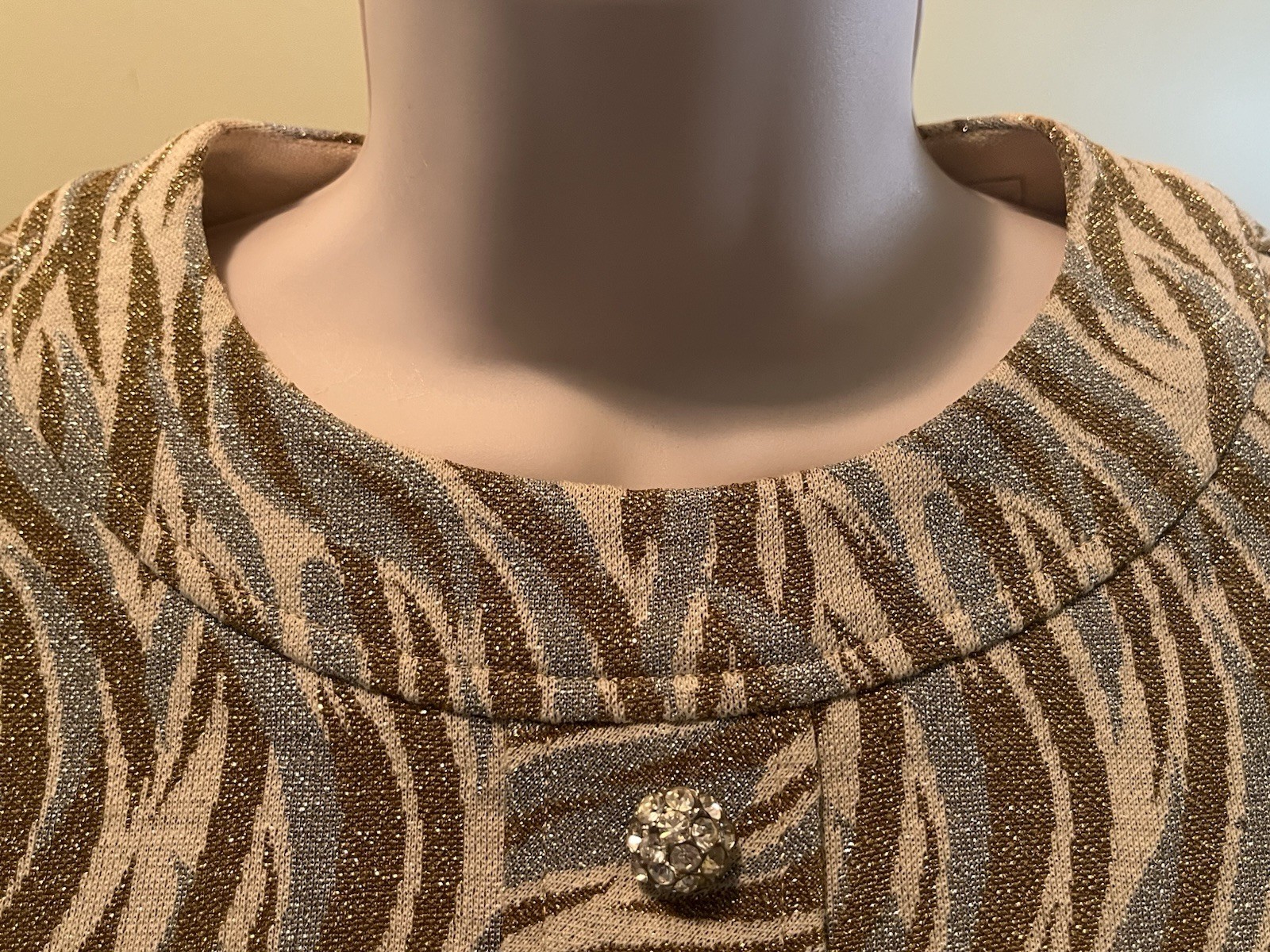 Vintage Kimberly Mid-century 1960’s Metallic Yarn Wool Dress