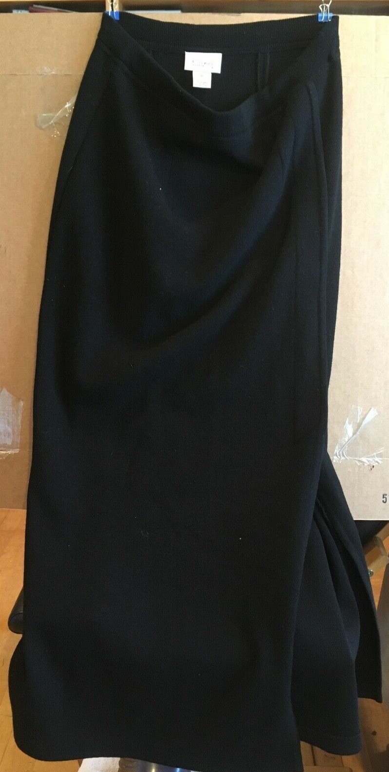 Career Essentials, Black Wool Knit Skirt, Professional, Size M (12-14), USED