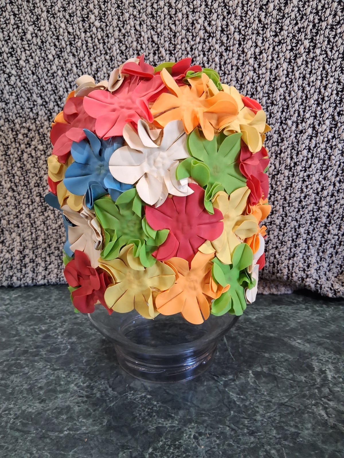 Vtg 1960s 3D Flower Petal Swim Cap Colorful Rubber Bathing Hat Mid Century Retro