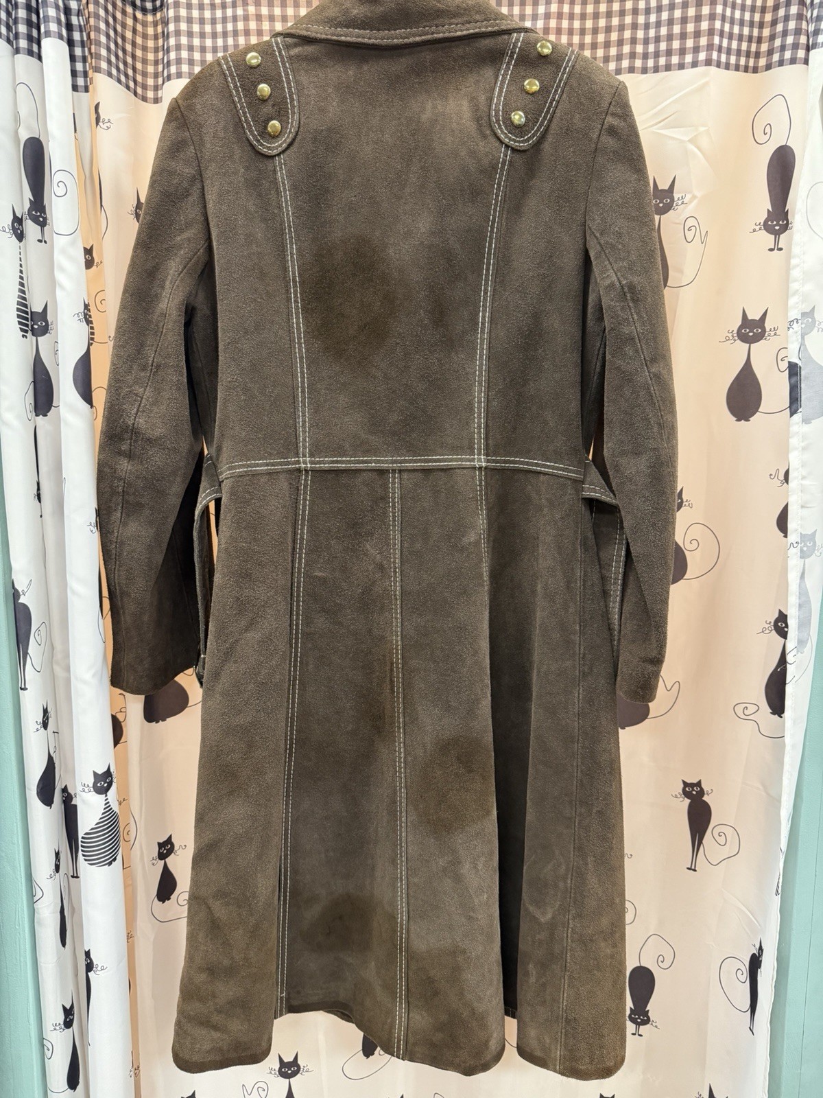 Vintage 70s Montgomery Ward The Tannery Brown Suede Coat M