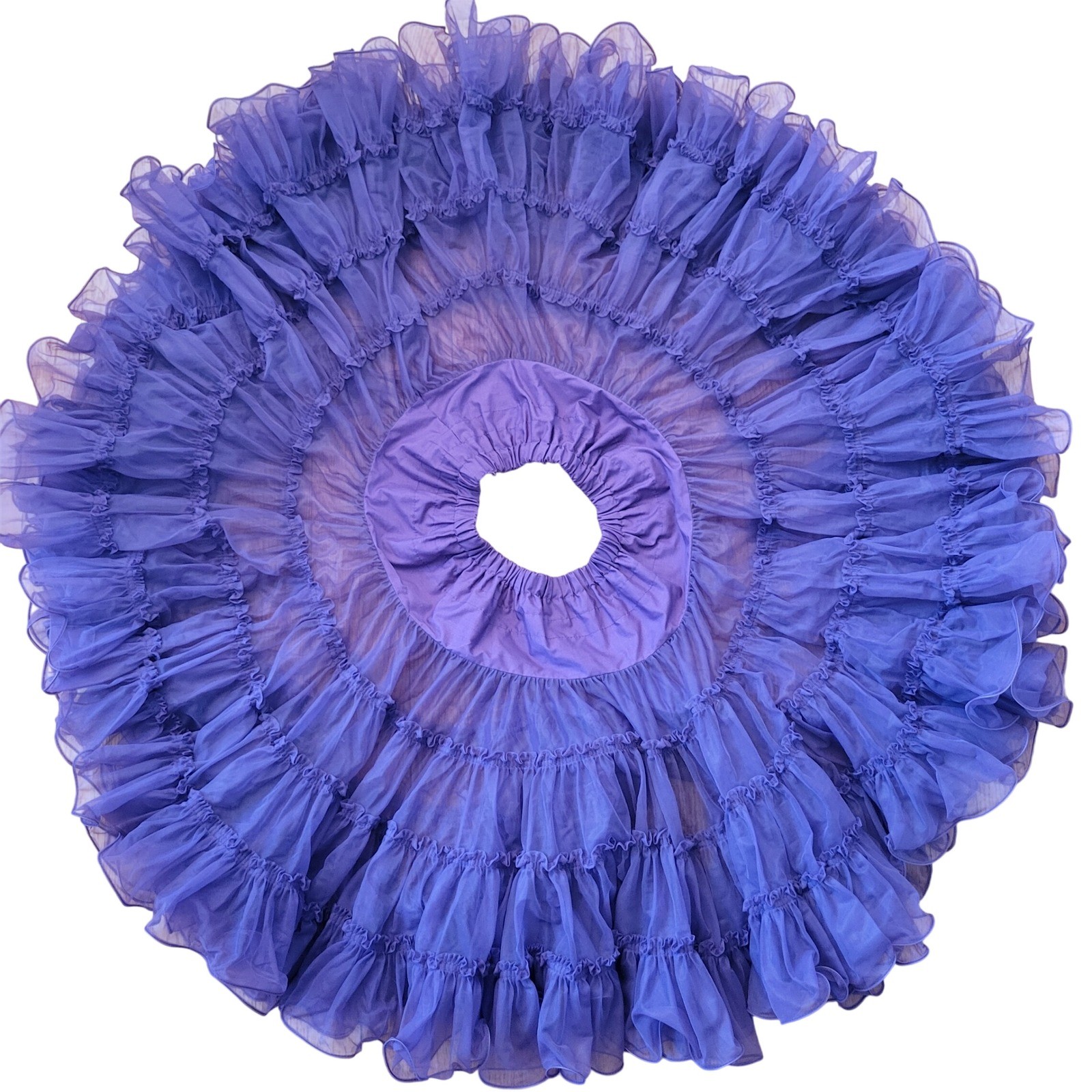 Malco Modes Vintage Crinoline Petticoat Purple Tiers Prairie Skirt Western Swing