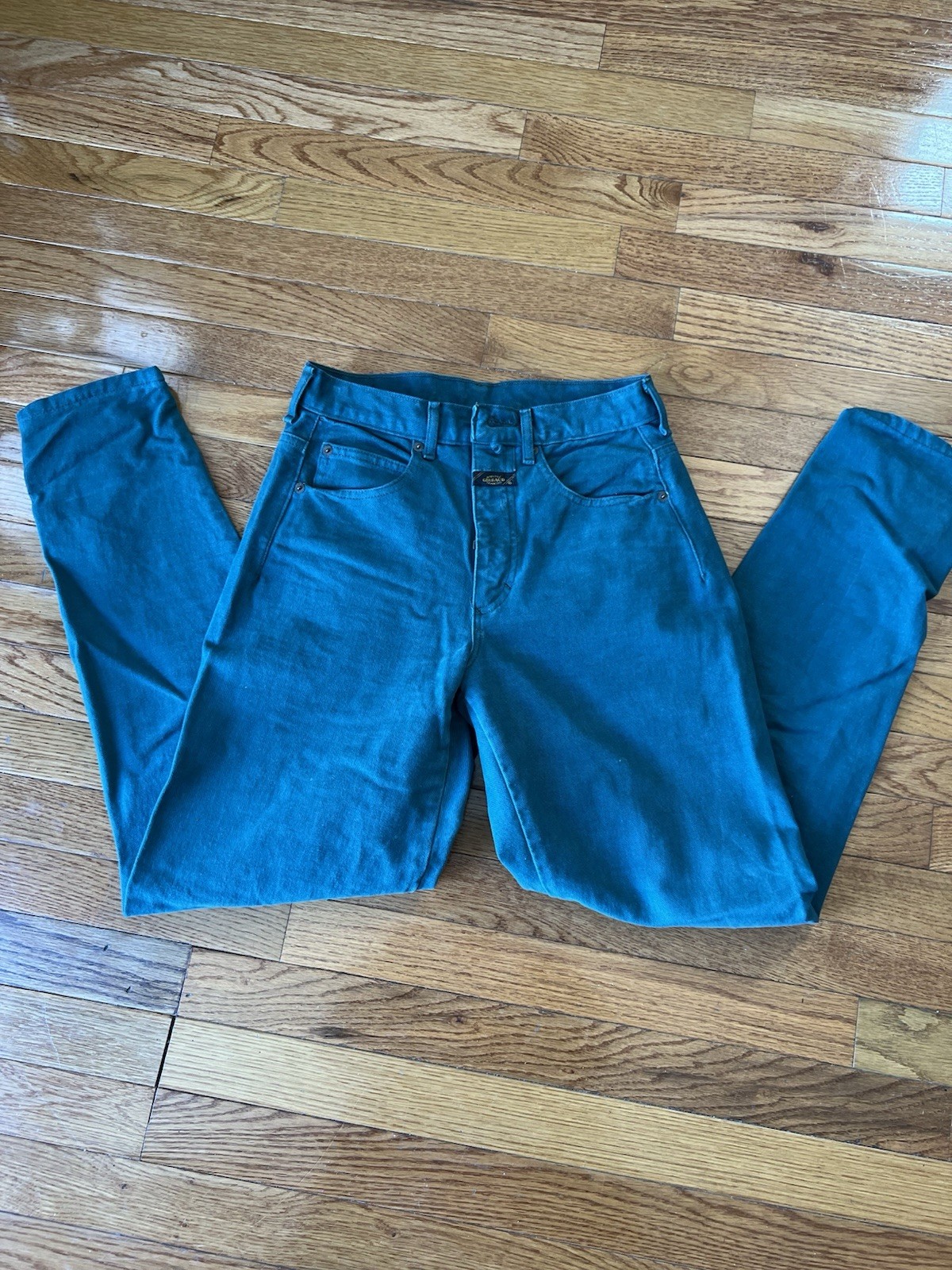 VTG Rare 90s Women’s Marithe Francois Girbaud Jeans Size 7/8 Turquoise-Blue-Teal