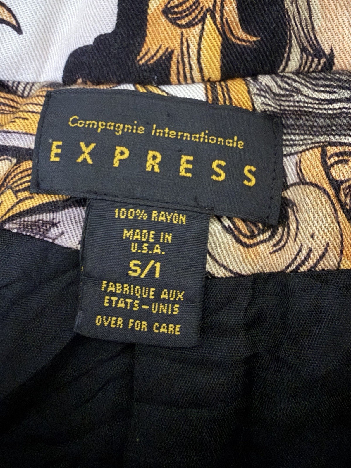 Vintage 90s Express Compagnie Internationale Baroque Blazer Small Made USA