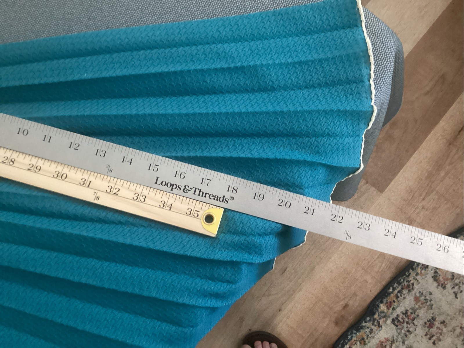 vintage accordion short sleeve dress with belt turquoise with white trim