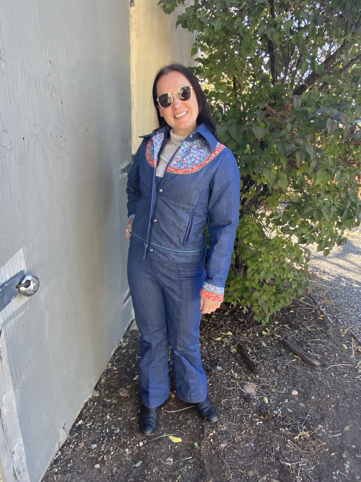 1970s levis ski suit 2 piece jacket overalls USA worn once see measurements 9/10
