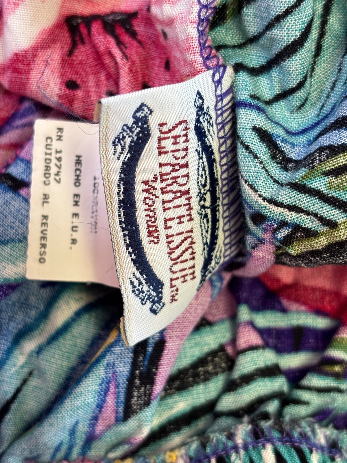 Vintage Separate Issue High Rise Floral Tropical Shorts Womens Sz 1X Multicolor