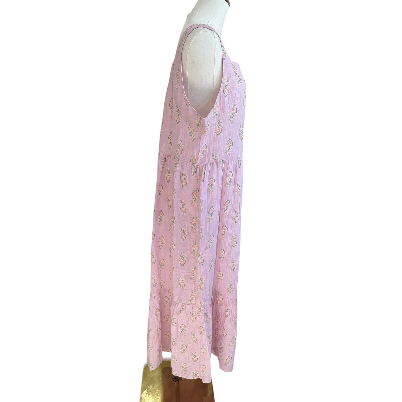 Cottagecore Prairie Romantic Feminine Coquette Girl Tiered Maxi Dress NWT XL