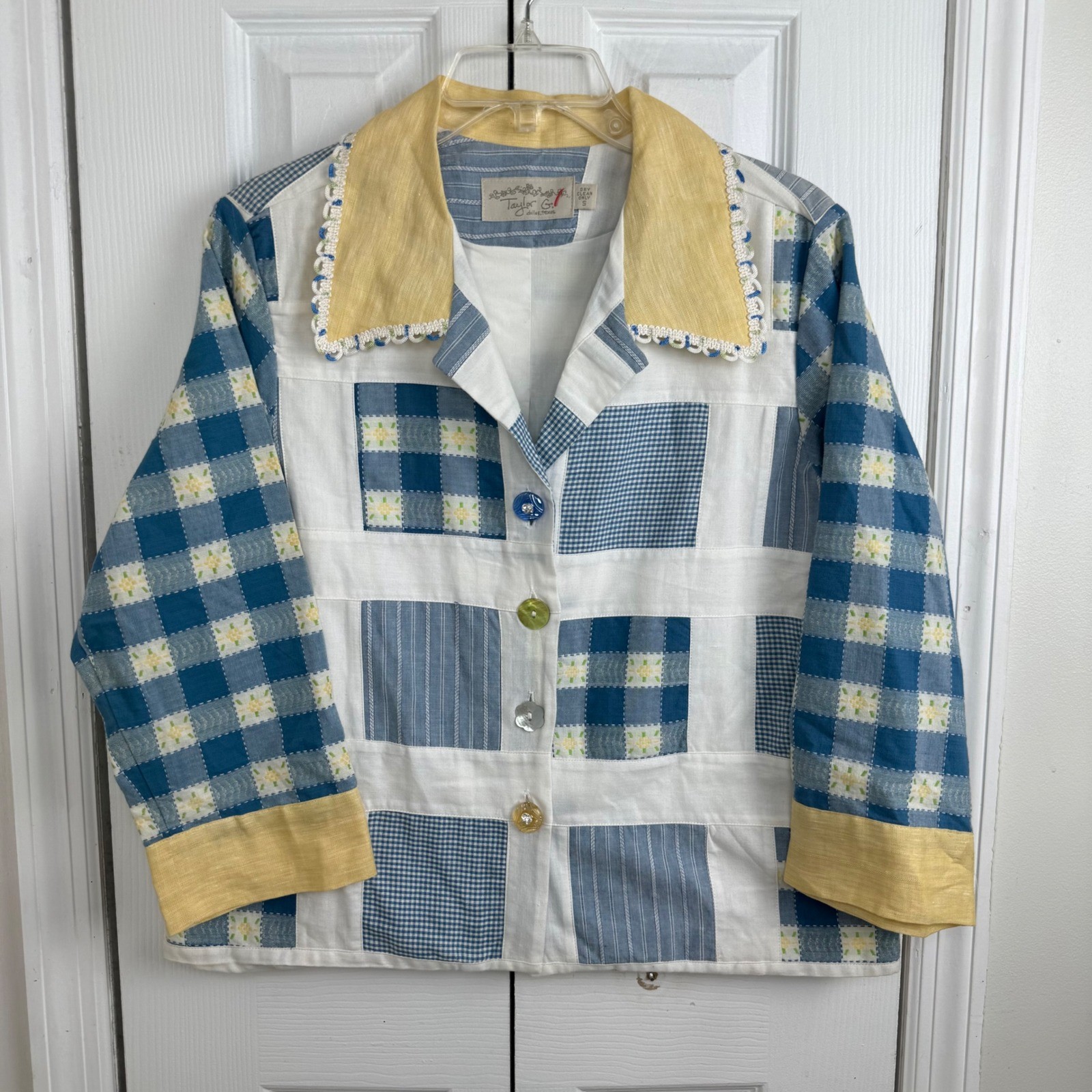Vintage Taylor G Patchwork Quilt Jacket Women S Cottagecore Prairie USA Made