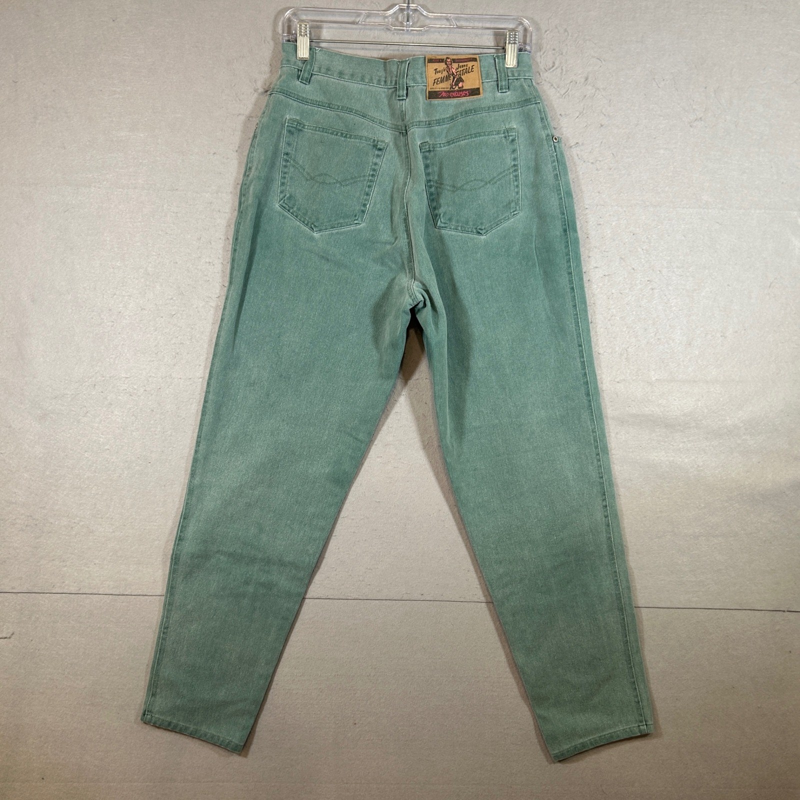 Vintage No Excuses Size 11/12 Green Mom Jeans High Waisted
