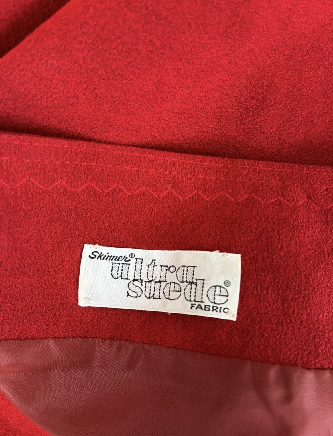 VTG Ultra Suede Brick Red Tie Waist Jacket 60s/70’s Women’s L Easy Casual Retro
