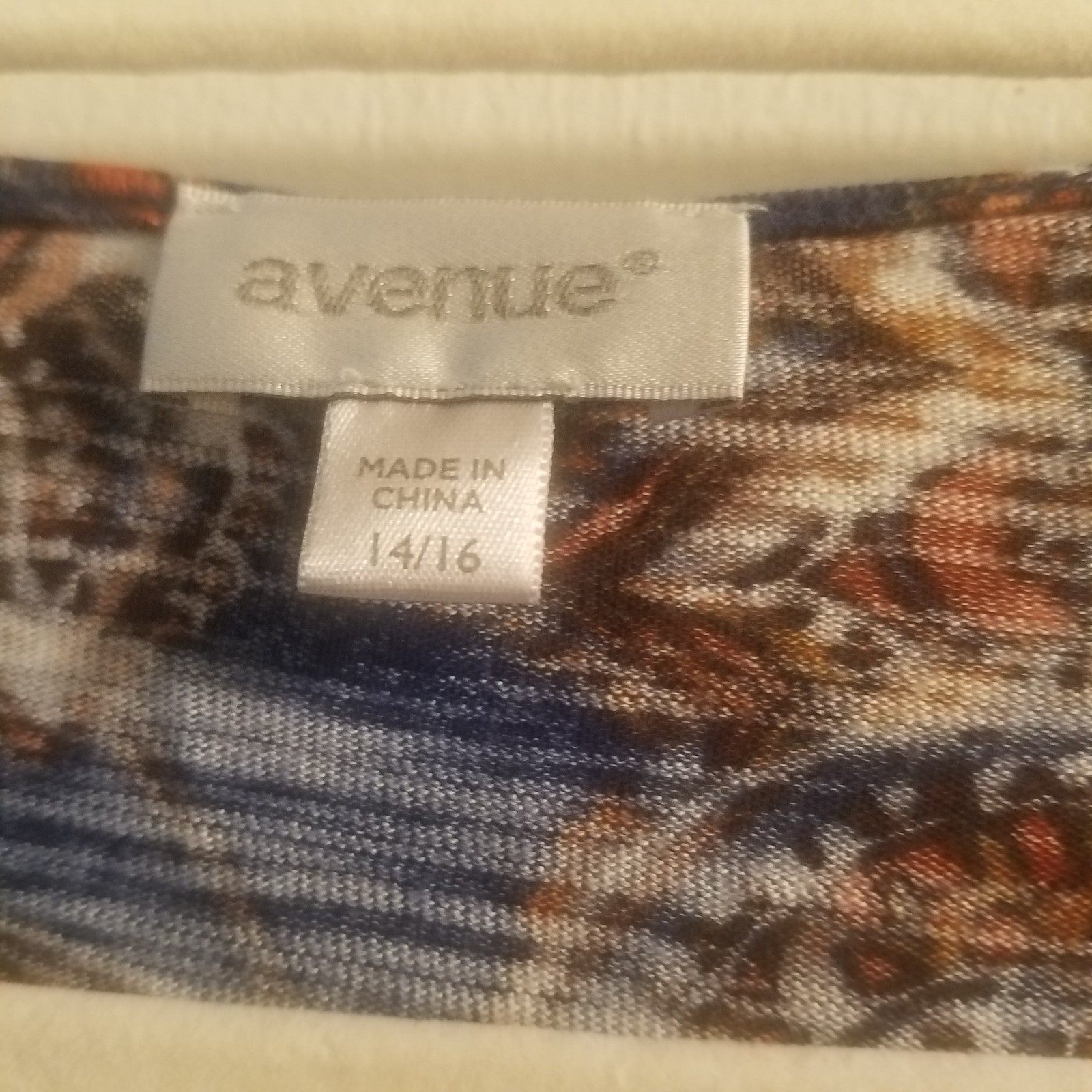 Boho Floral V-Neck Blouse in Navy, Rust & Cream