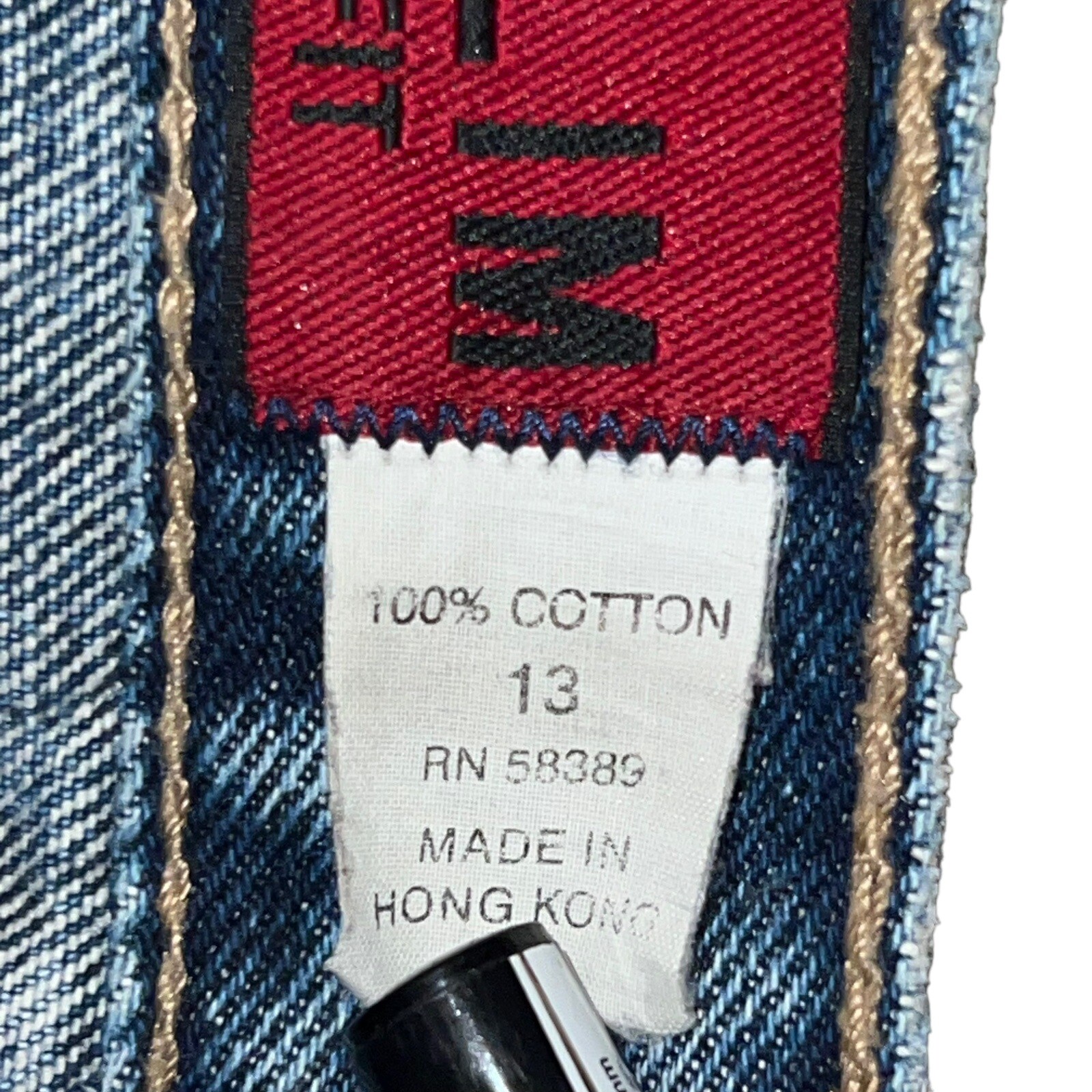 Vintage Lawman Western Jeans Dark Wash Straight Legs High Waist Pockets Size 13