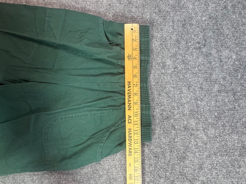 Vintage Cascade Blues Pants 10 Short Green Pull On Elastic Waist 90s Normcore