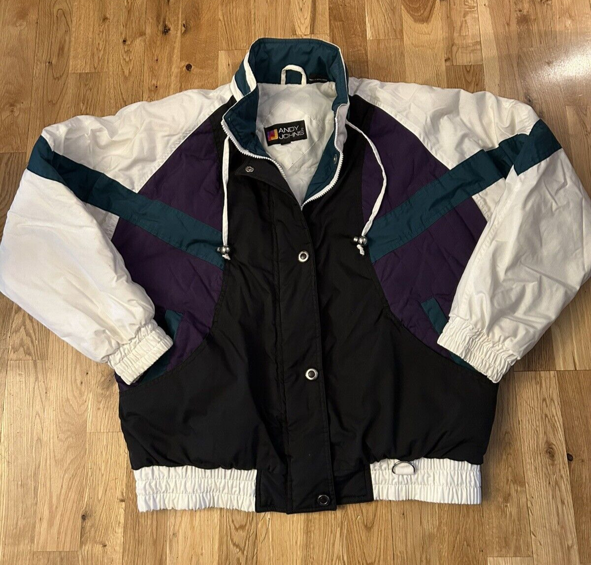 Vintage 90/80’s Andy Johns Multicolor Ski Coat Jacket Medium VTG