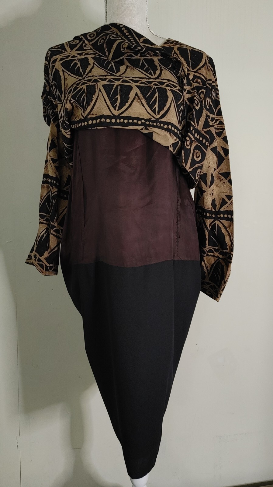 Vintage 80s Casual Corner Sheath Dress Womens sz 14 Work Secretary Layered