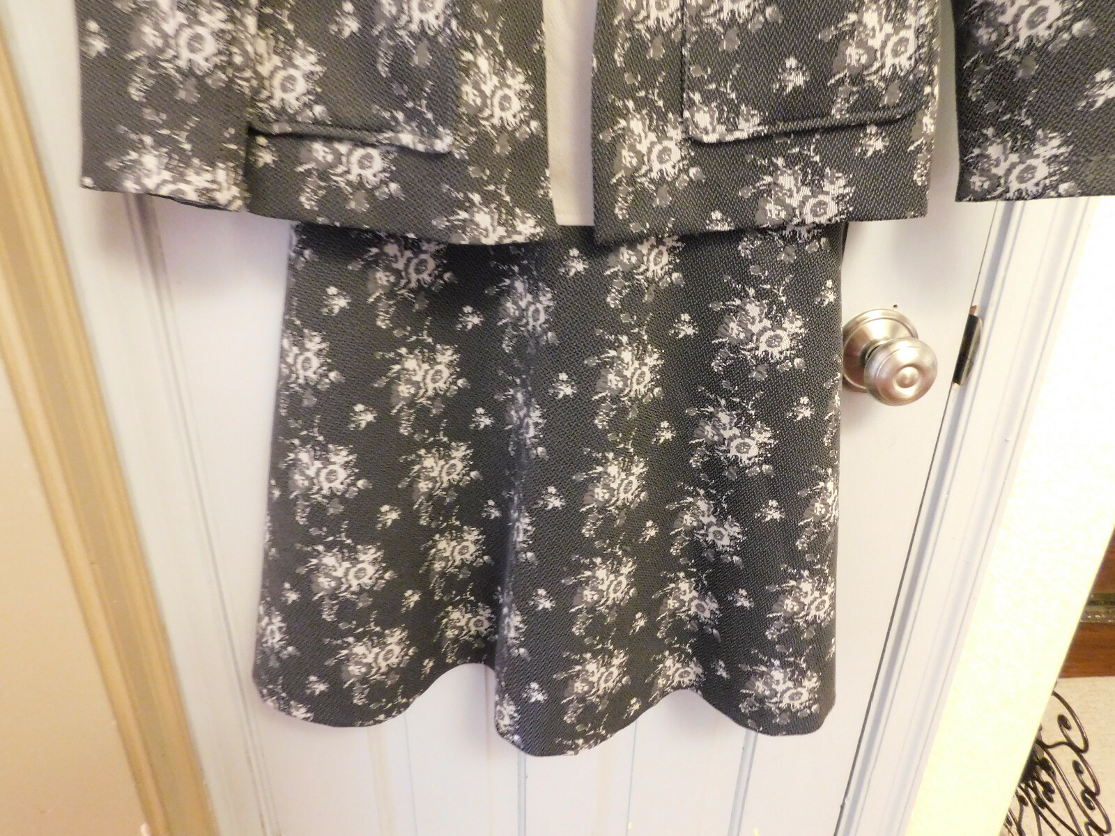 MOD Knit Jacket & Dress IT’S BETTER Textured Floral 1960s Chic 2 pc outfit EUC