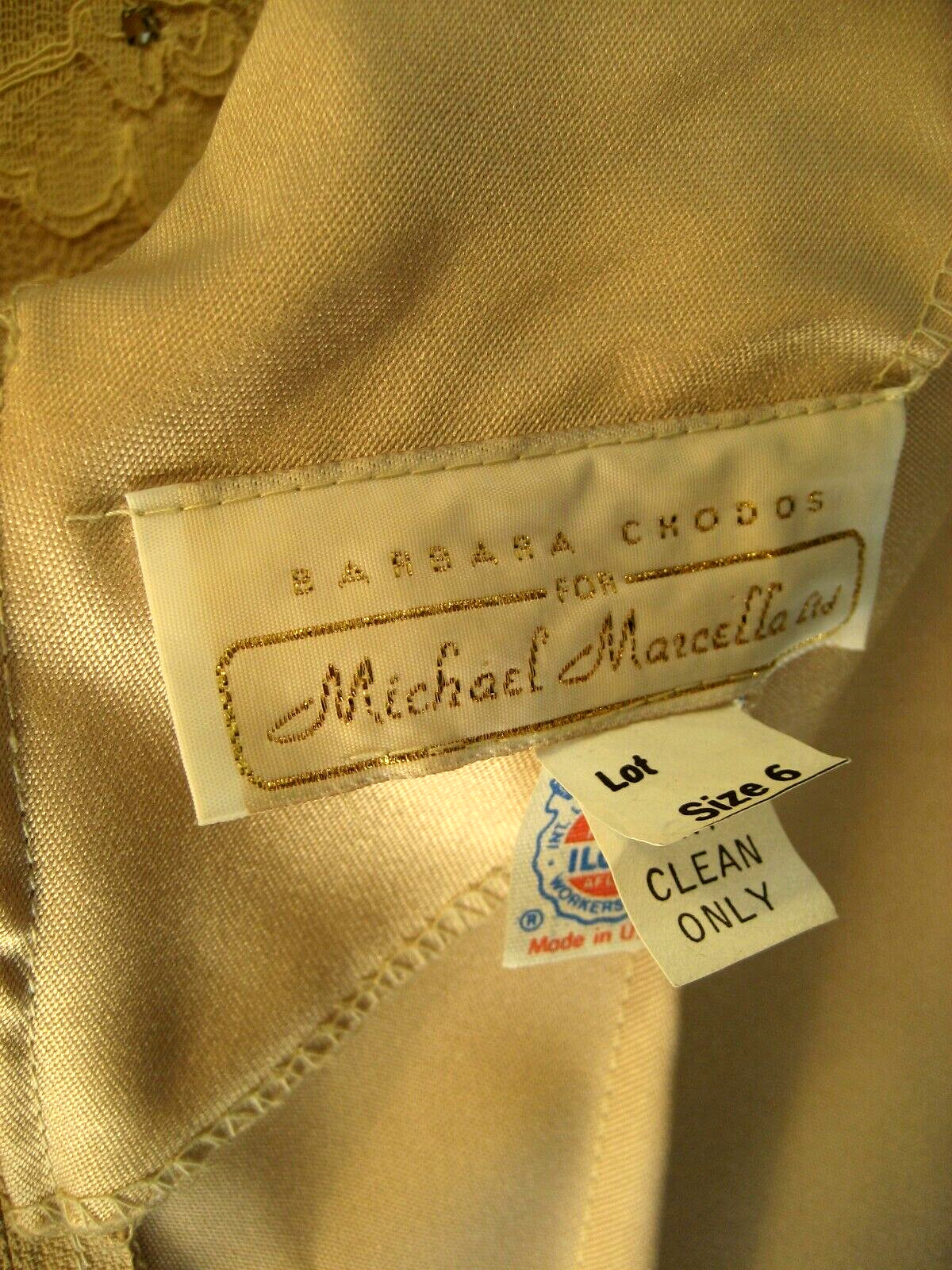Vintage Barbara Chodos Michael Marcella Ltd Sz 6 Wedding, Mother of B/G EC