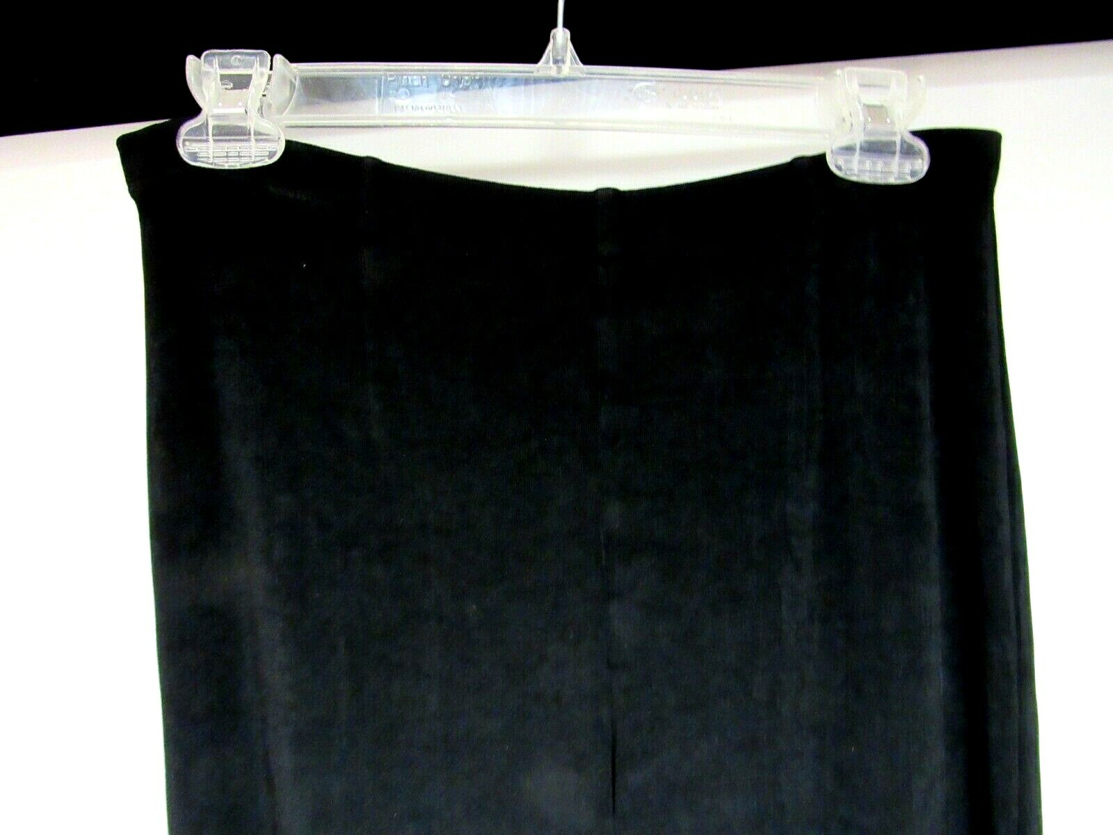 VTG CHICO’S Traveler Knit Stretch Pants Flat Front Elastic Black 1 M EUC