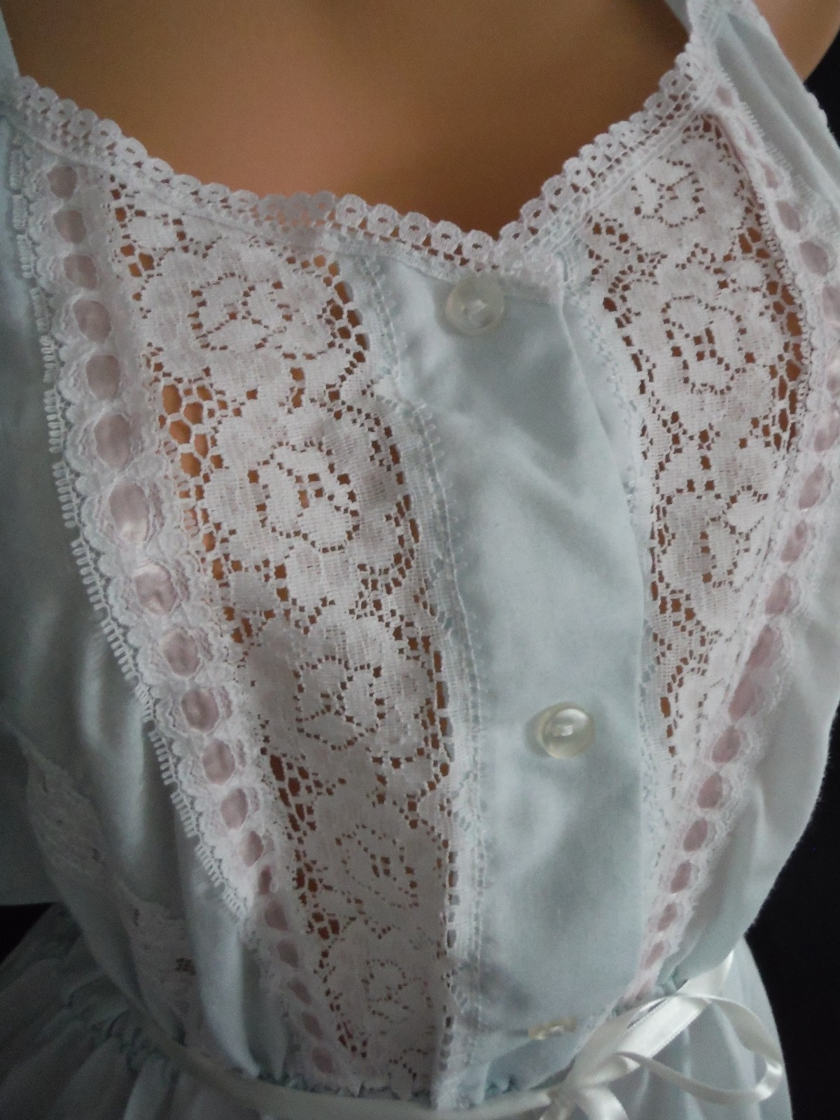 Vtg 80s SOFT MOMENTS Rare Cottagecore Beautiful Feminine Nightgown Soft Cotton M