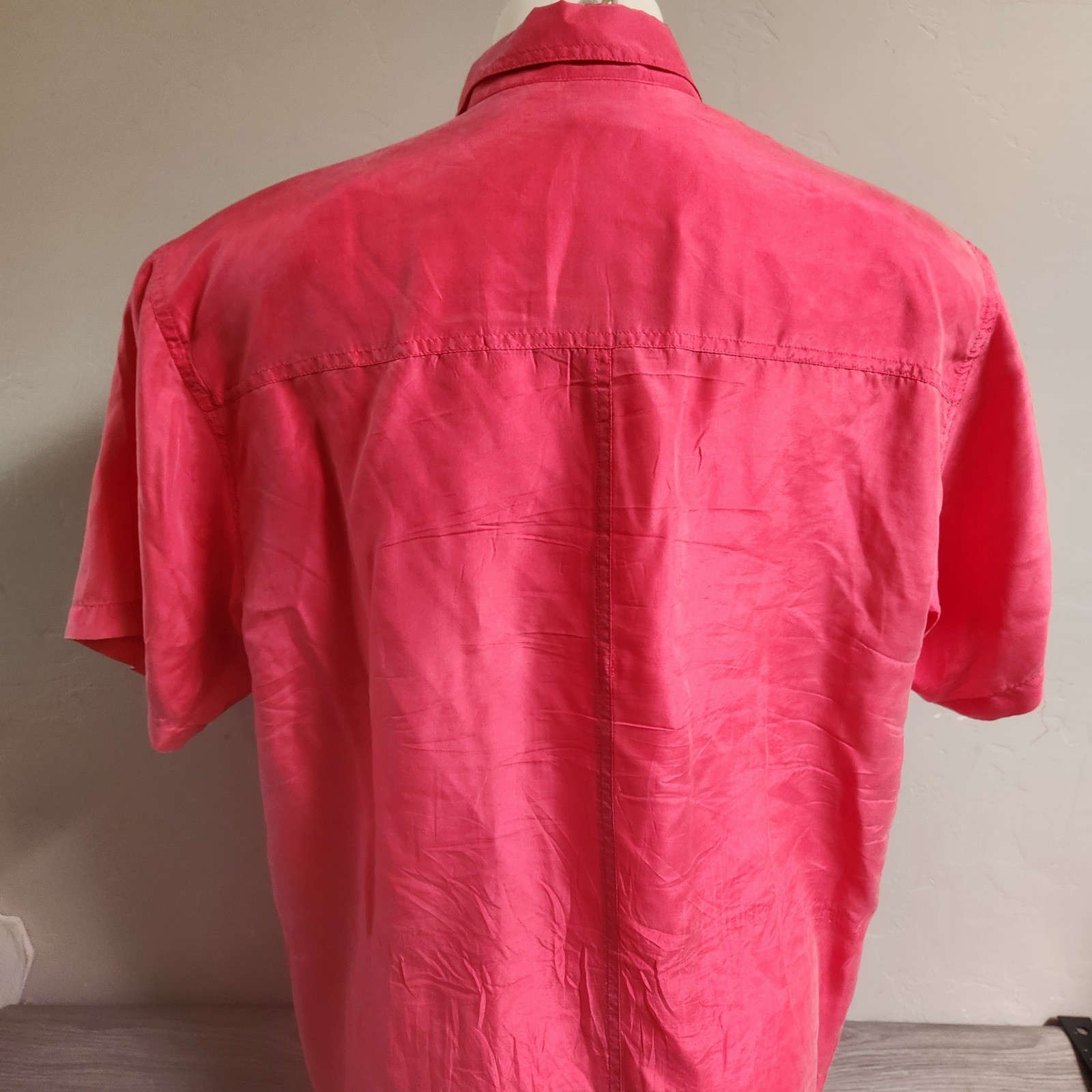 Vintage The Silk Collection Button Front Shirt Pink Size 16 Delicate Lightweight