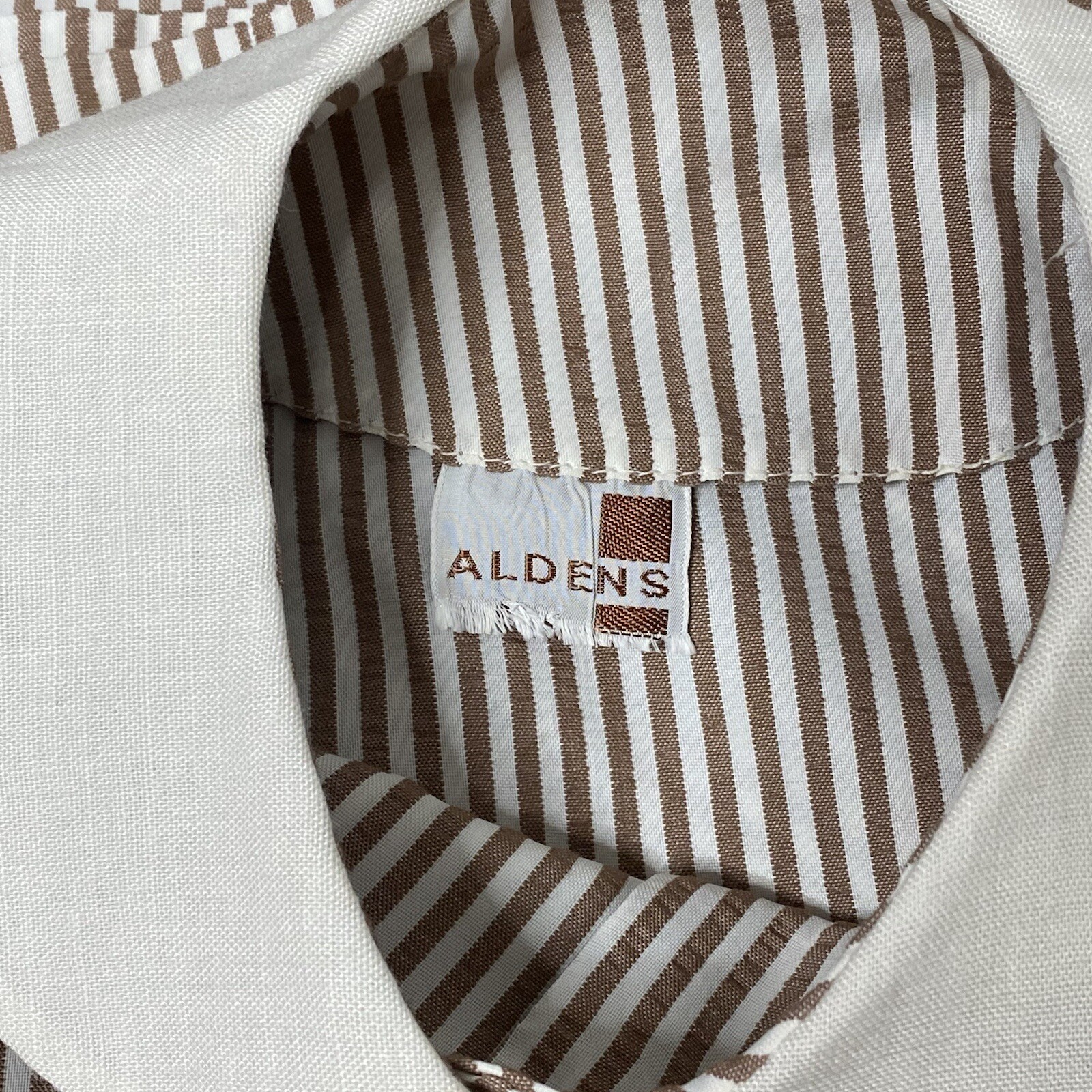 1950s Aldens Fashions Vintage Seersucker Striped Dress Medium NOS Malt Shop