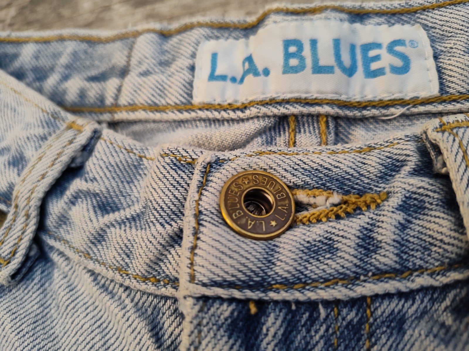 LA Blues Vintage Denim Jeans Womens Size 12L MOM High Waist Slim Fit Light Wash