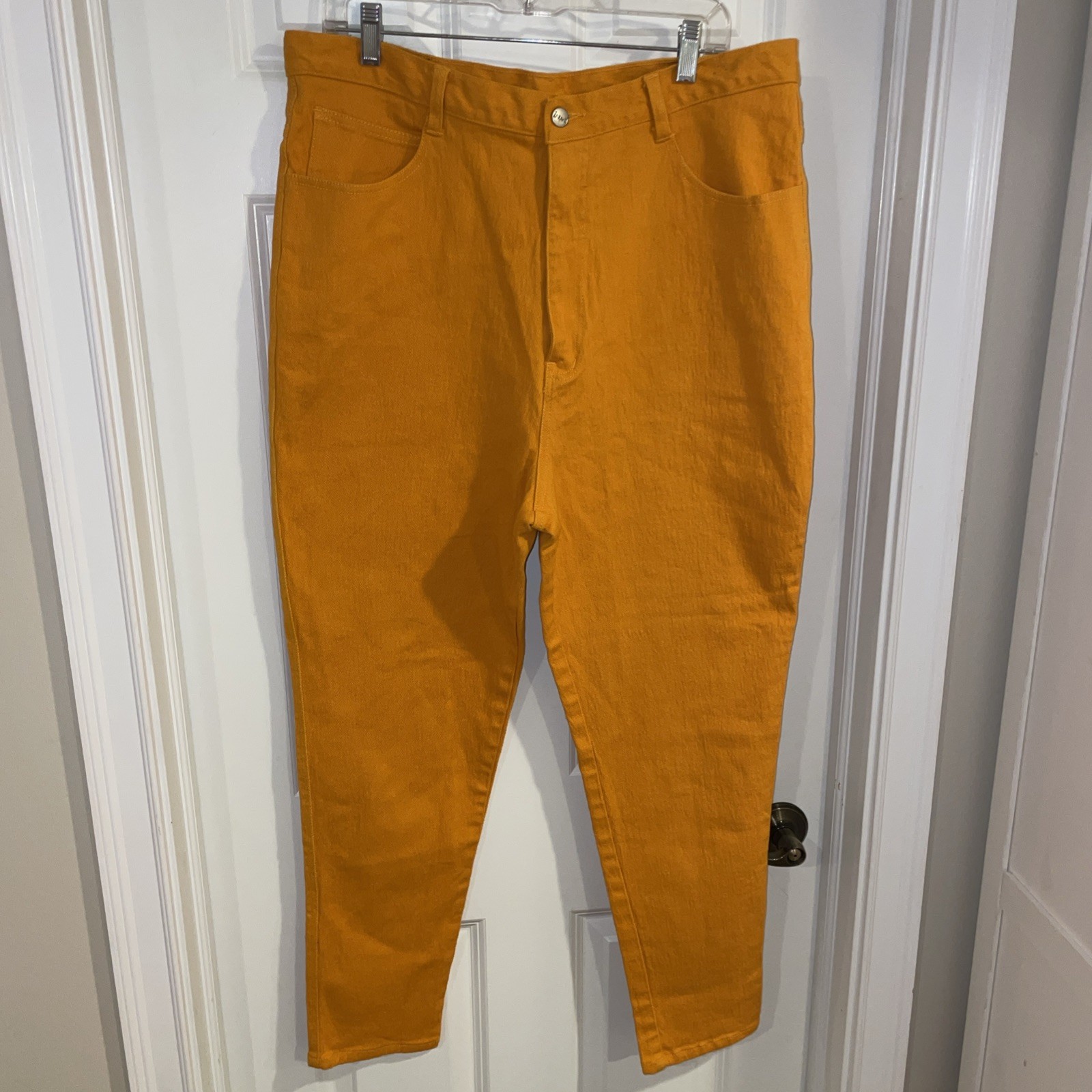 Vintage Pants Zandi Di Size 22 Orange 90’s Y2K Era Denim Stretch Skinny Ankle