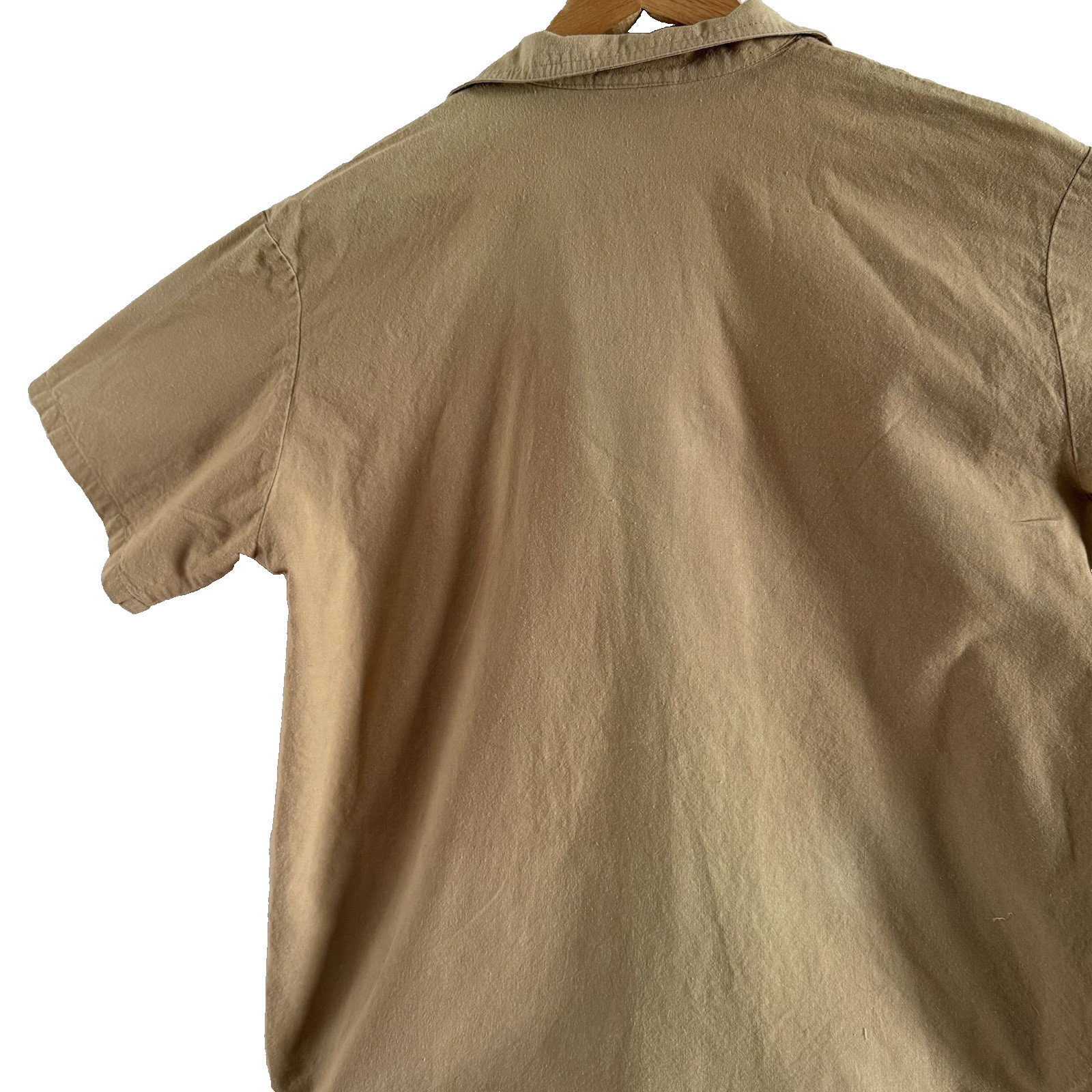Vintage 1990’s Produce Co. USA All Cotton Brown/Olive Buttoned S/S Shirt, Medium