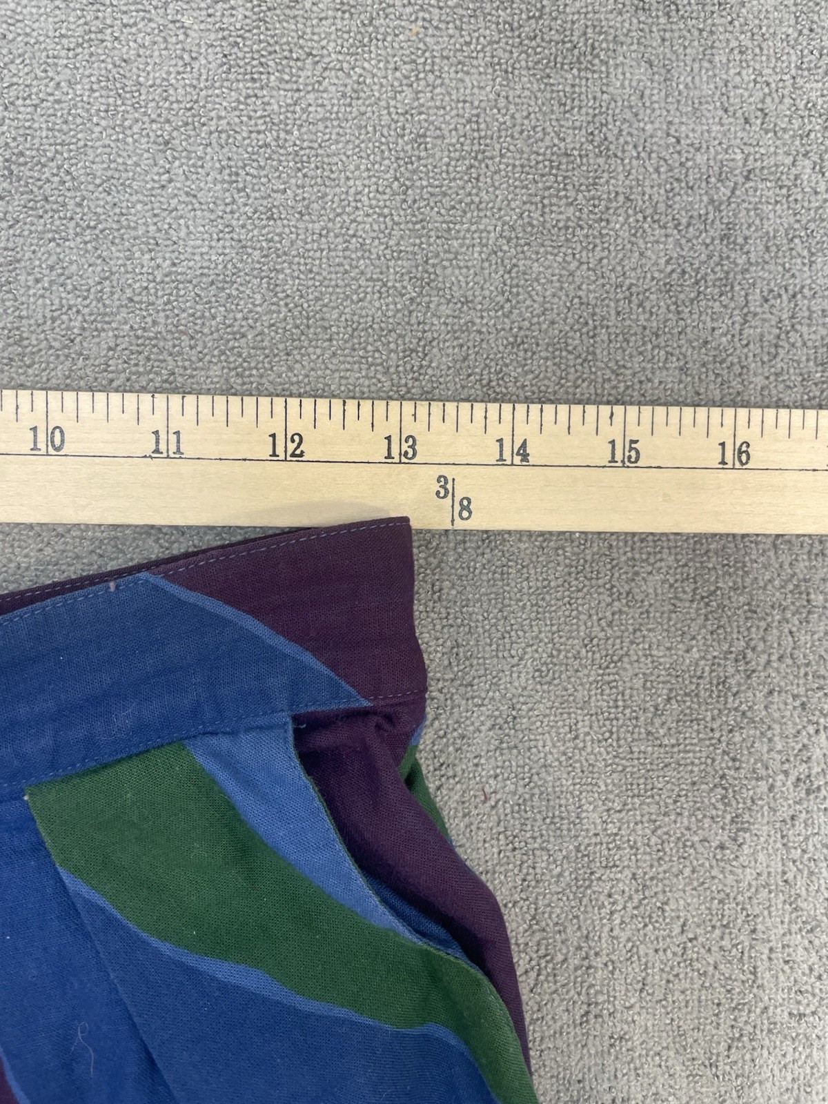 Vintage 1970s Kenzo Japan Blue Purple Green Abstract Harem Parachute Pants 26×30