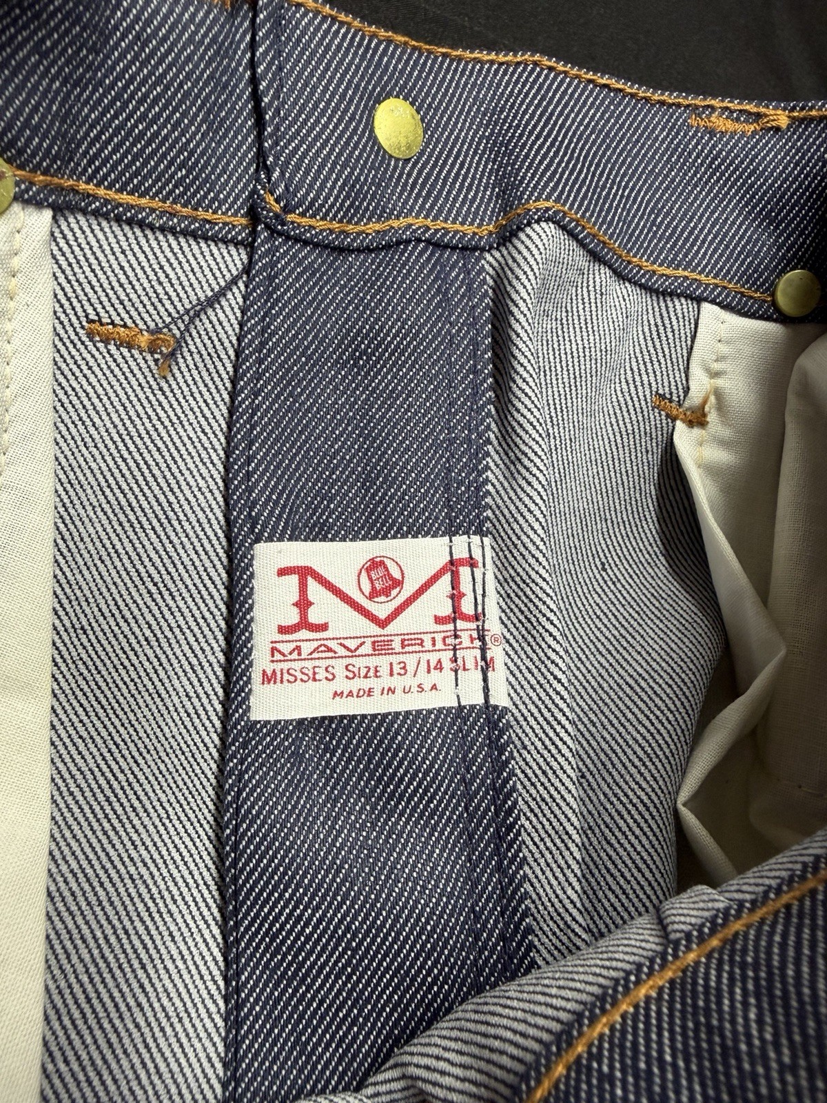 Vtg 70s Maverick Blue Bell Bell Bottom Flare Jeans NWT NOS Sz 13/14