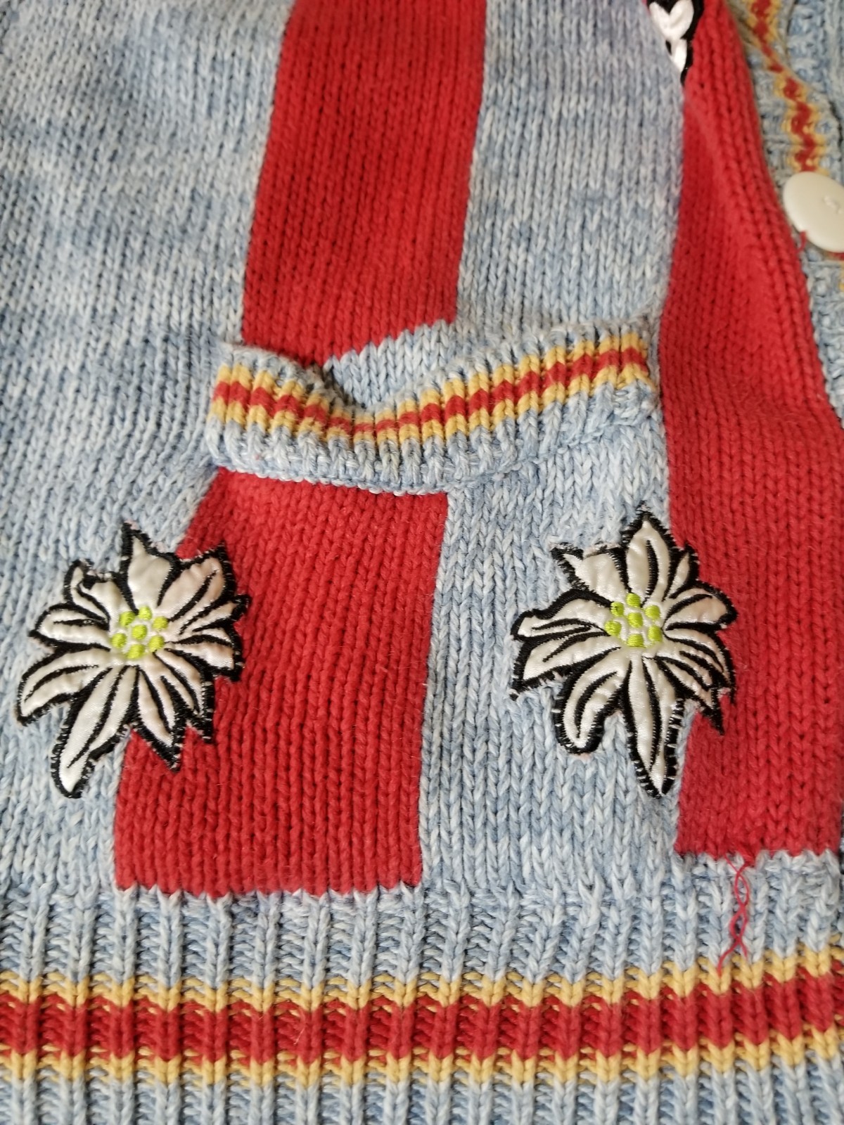 Vintage Absolutely NO! JEANS Knit Cardigan (As-Is / With Damage)