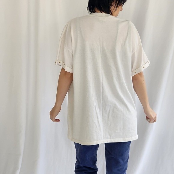 90s White and Gold Celestial Tee