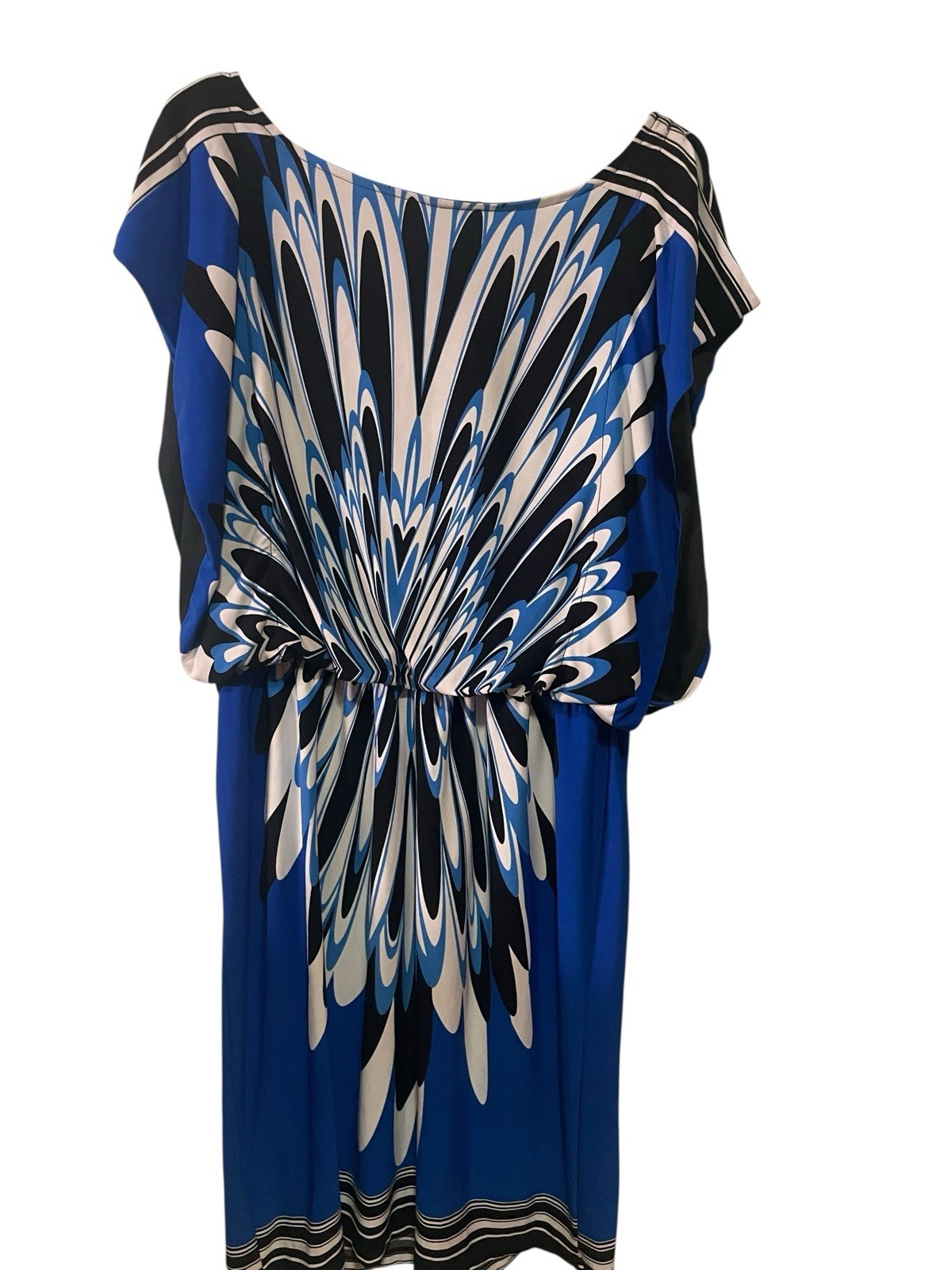 Vintage Pride and Joy Size 16 blue patterned Dress Coquette