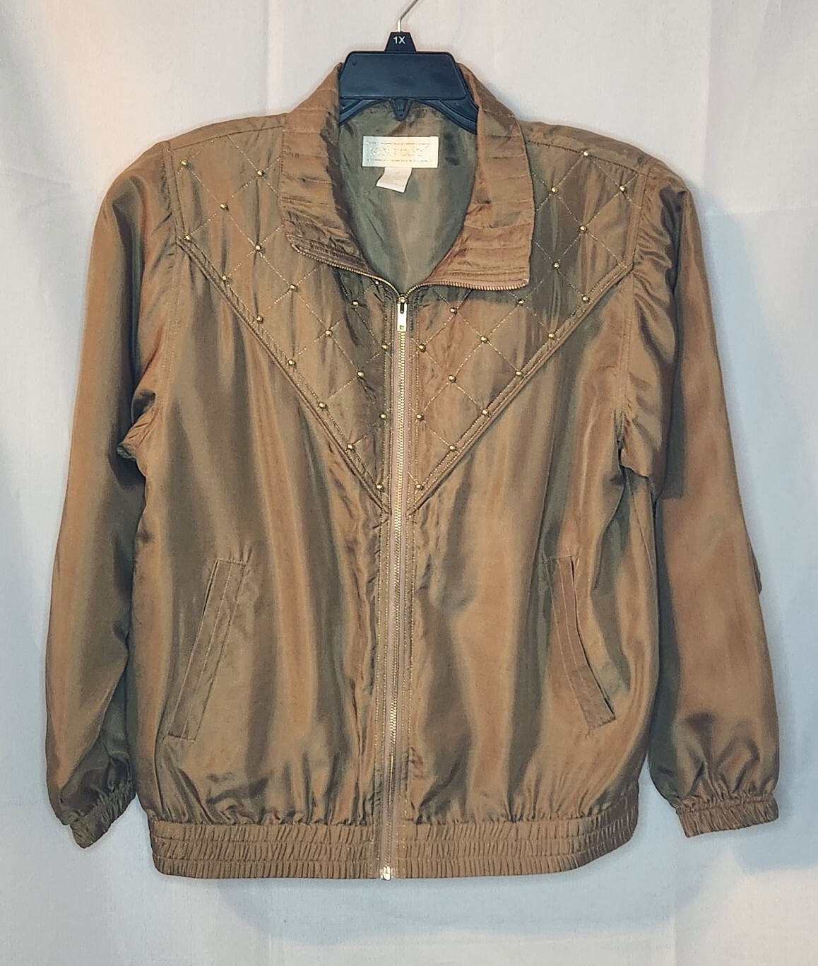 Maurada Vintage Silk Windbreaker Tracksuit Jacket & Pants Brown Medium Lined