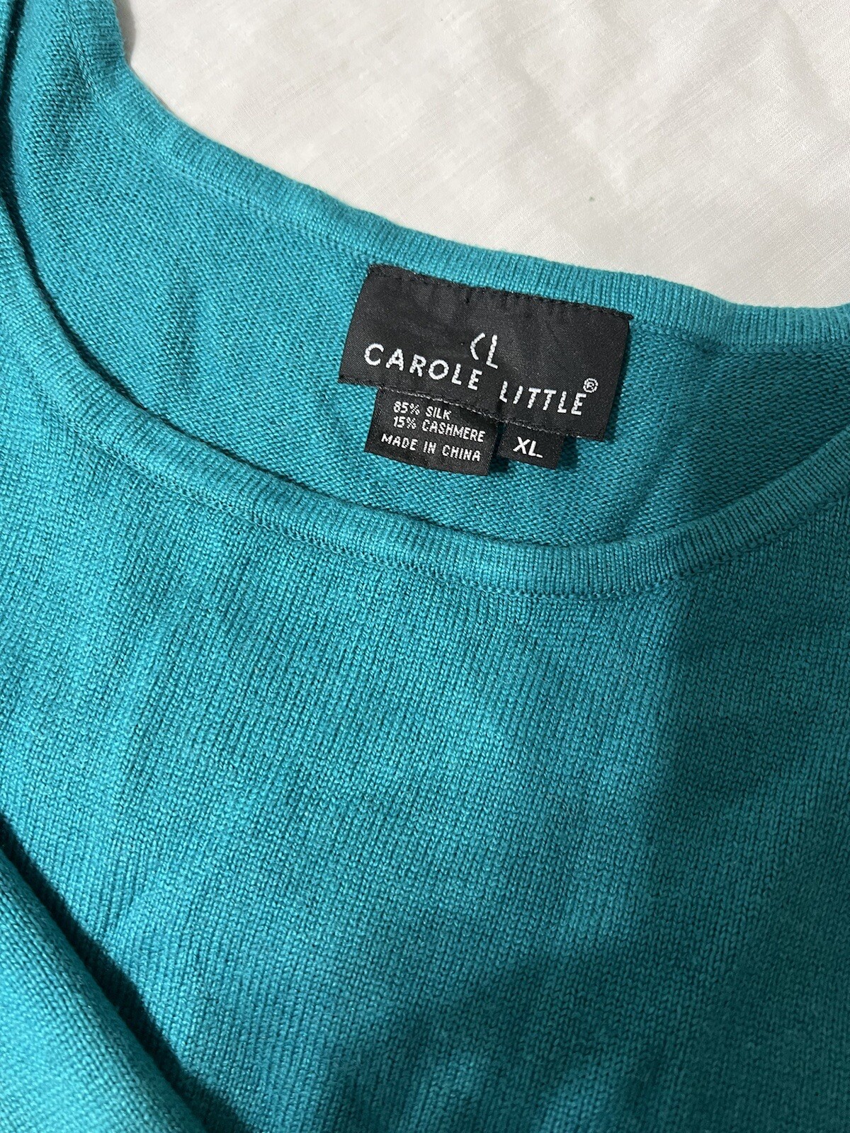 Vintage Carole Little Silk/Nylon/Cashmere Top and Sweater Womens sz L