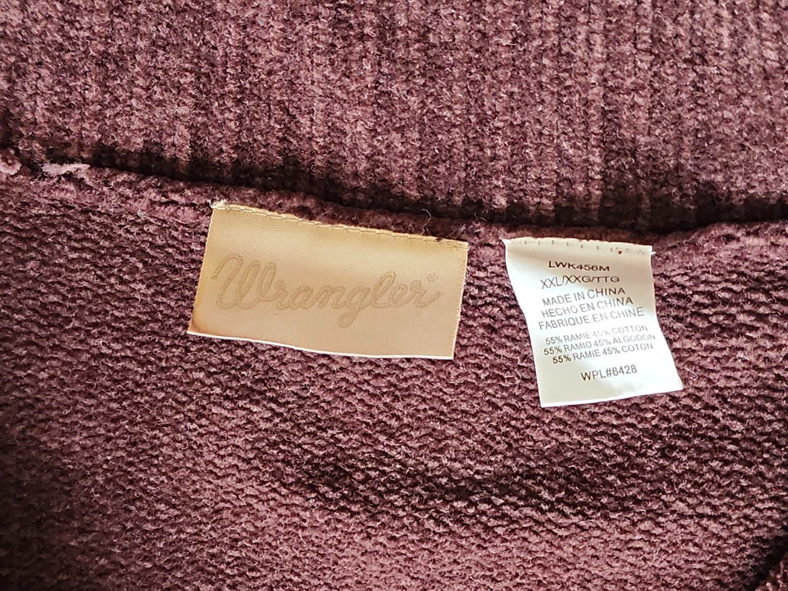 VTG Chenille Cardigan Wrangler Western Women Sz2XL BIG&TALL jacket coat sweater