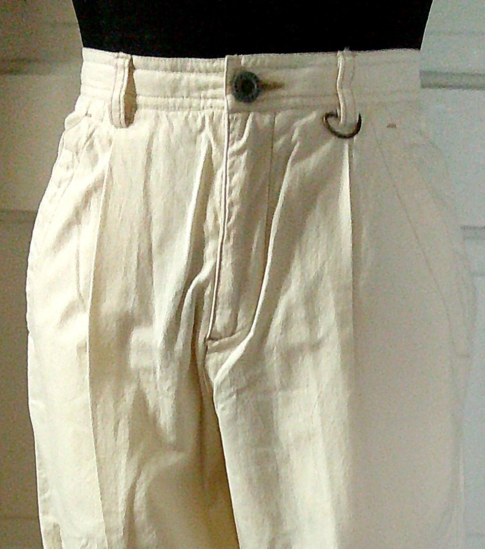 80’s LIZSPORT Beige Pleated Casual Cotton Pants Slacks Trouser 2P