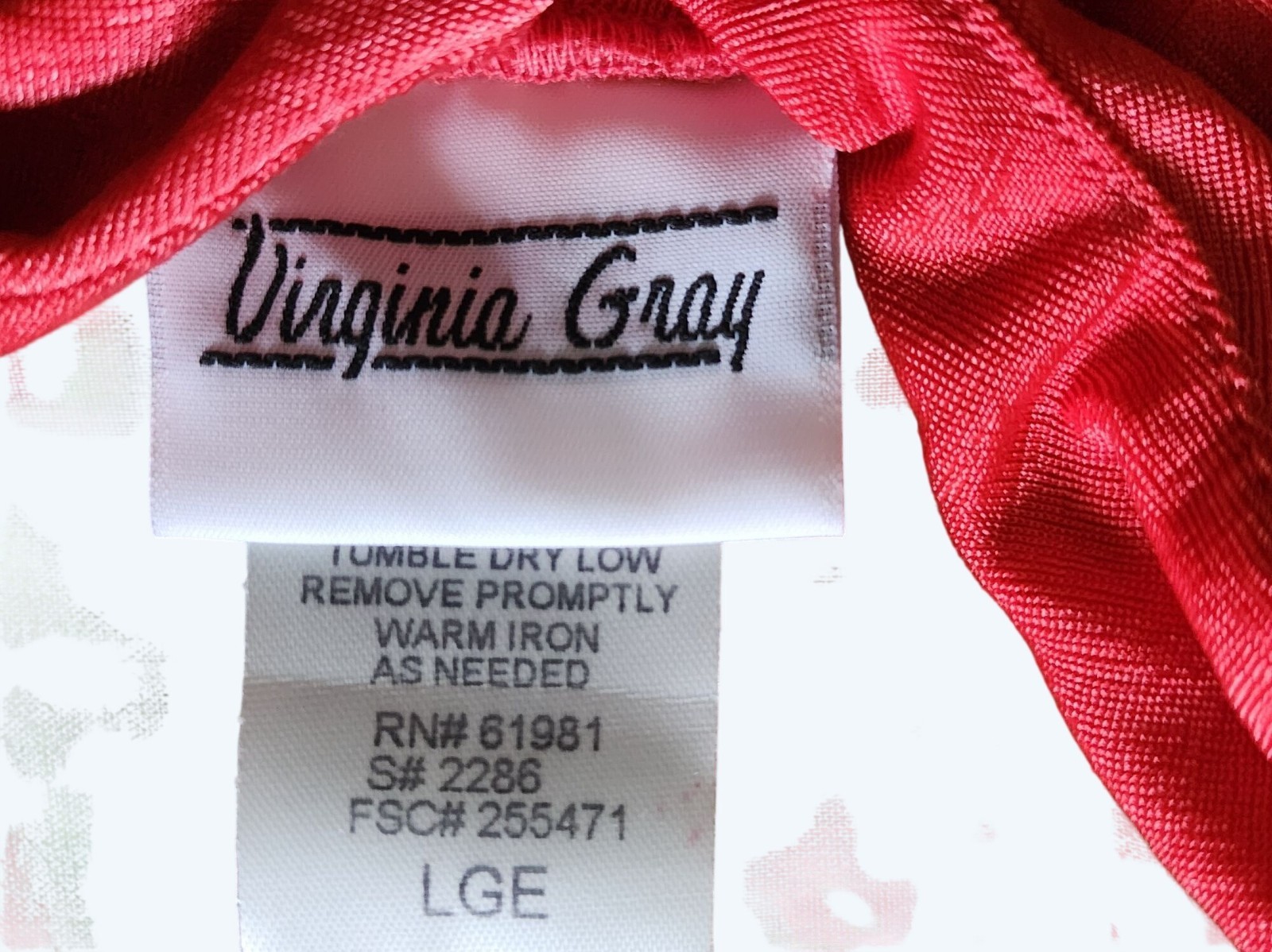 Virginia Gray Easy Essentials Coral Sleeveless Top L Polyester Spandex Vtg Avon